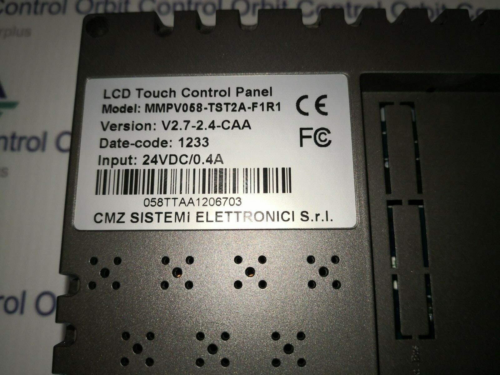 CMZ MMPV058-TST2A-F1R1 CMZ MMPV058-TST2A-F1R1, Ver. V2.7-2.4-CAA LCD Touch Control Panel 7