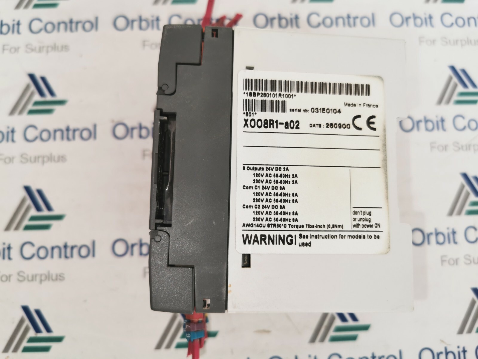 ABB 1SBP260101R1001 ABB XO08R1-A02 Extension Module 1SBP260101R1001 8 RELAY OUTPUTS 2A 2