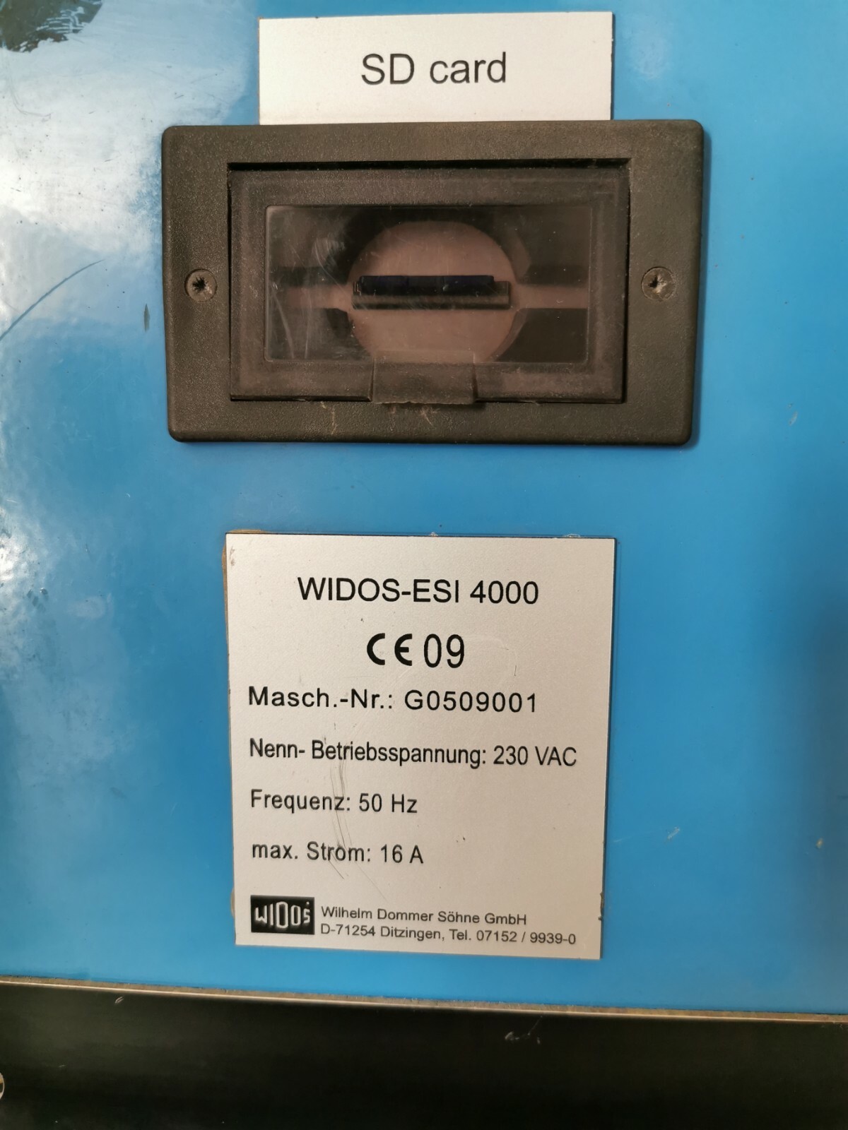 WIDOS ESI 4000 WIDOS ESI 4000 - 230V 50hz Electro Fusion Socket welding ( ) 10