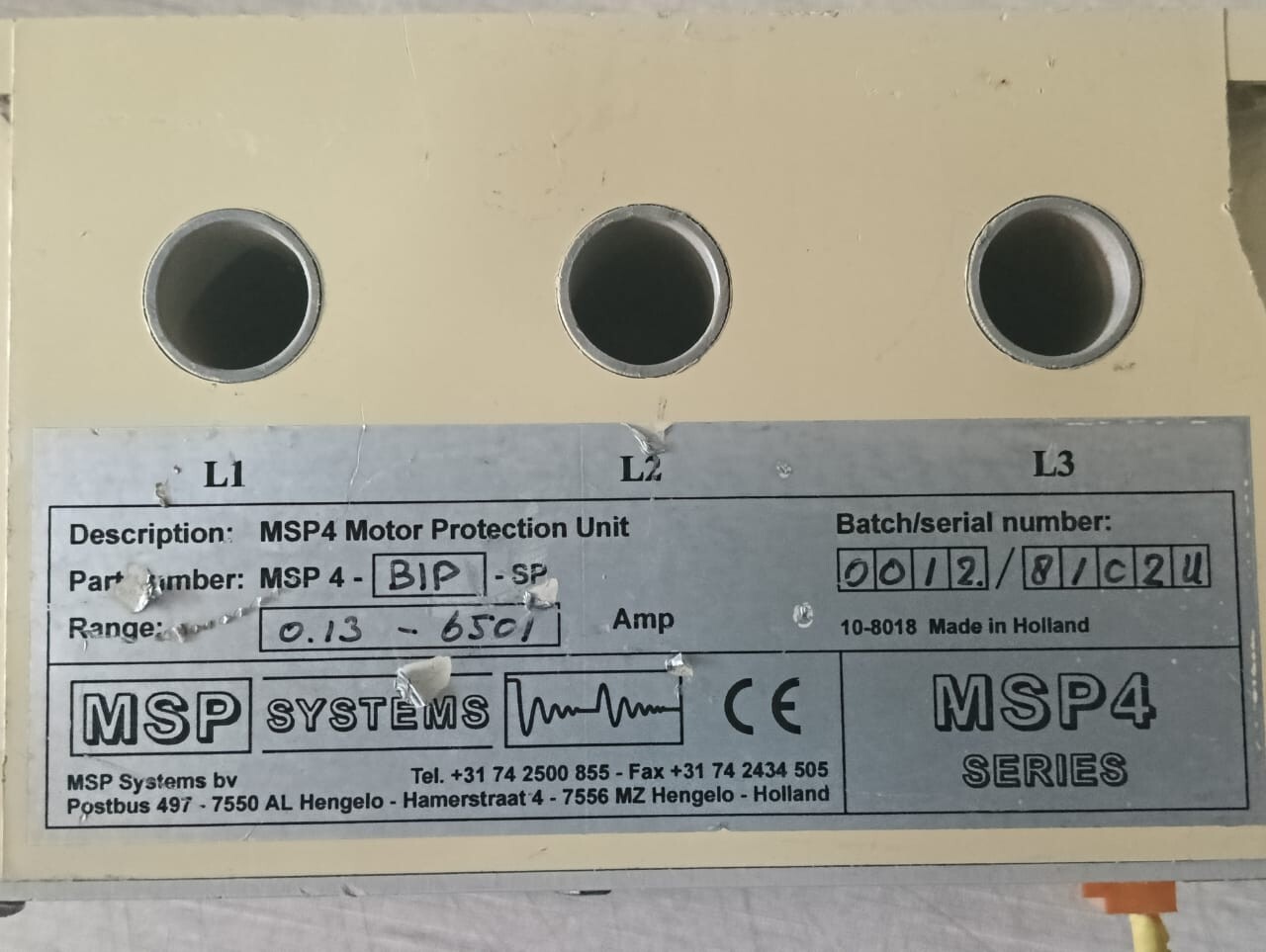 MSP System MSP -BIP-SP MSP System Motor Protection Unit MSP4 Series / MSP -BIP-SP 4