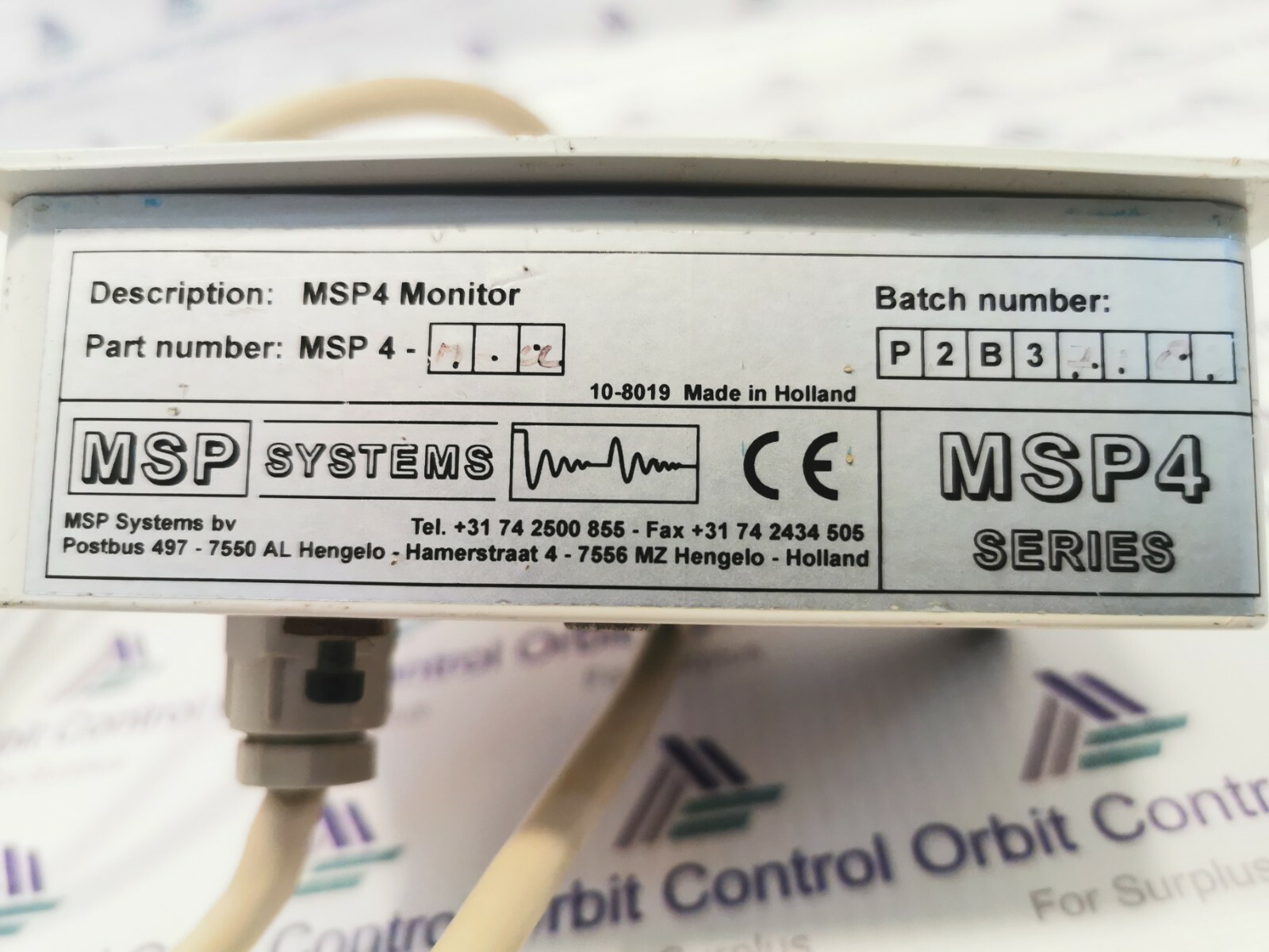 Monitor MSP4-MONITOR MSP System MSP4 Monitor MSP4 Series 3