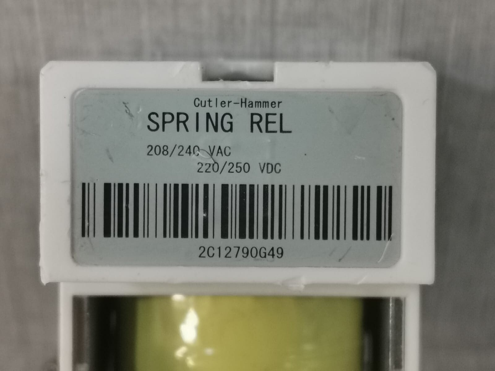 Cutler-Hammer 2C12790G49 CUTLER HAMMER Spring Rel 208/240 VAC 220/250 VDC / 2C12790G49 2
