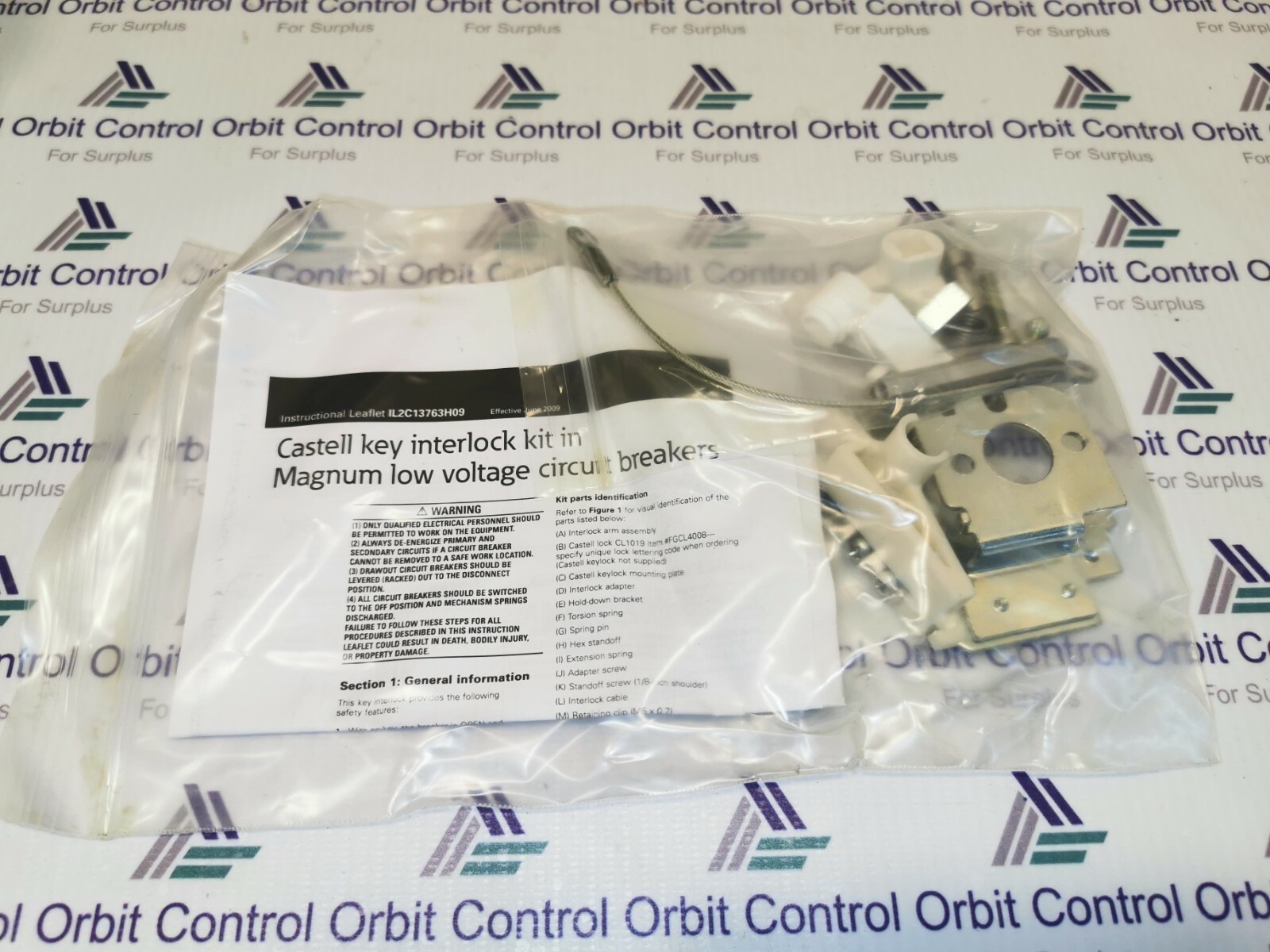 Eaton FGCL4008 EATON MBRLCKC ACB Key Lock Provision Kit / 2C12891G22 # FGCL4008 4