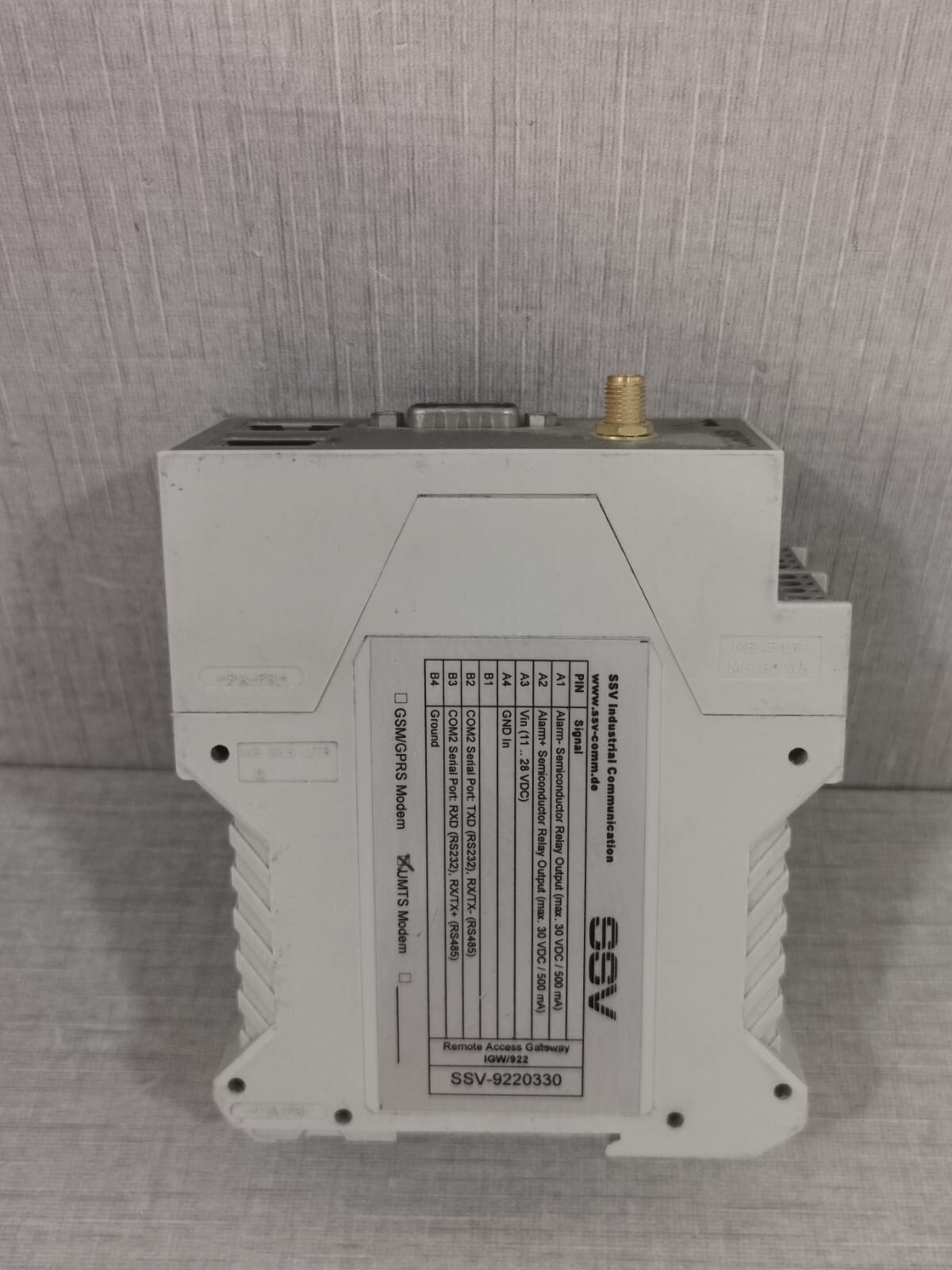 SSV SSV-9220330 IGW/922 - SSV Software Systems UMTS Modem remote access gateway 4