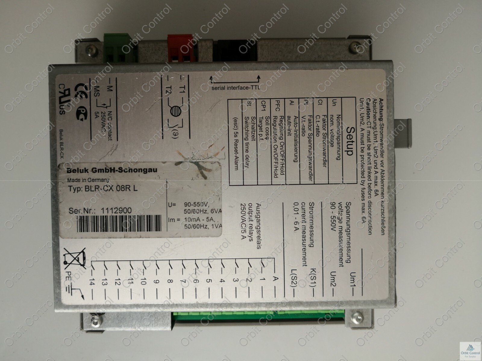 Beluk BLR-CX 08R L Beluk BLR-CX 08R L Power Factor Regulator 5