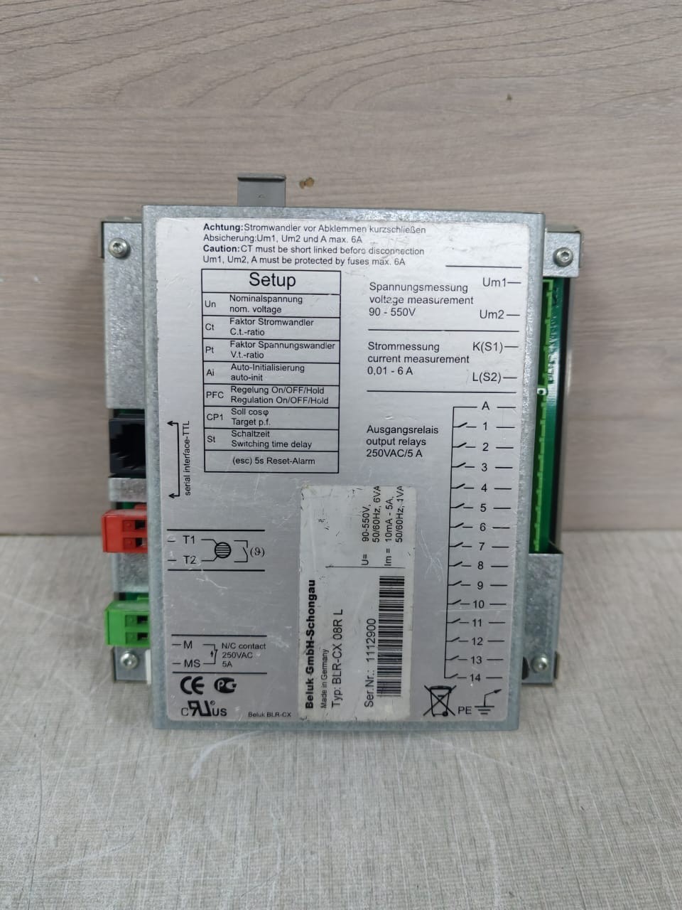 Beluk BLR-CX 08R L Beluk BLR-CX 08R L Power Factor Regulator 6