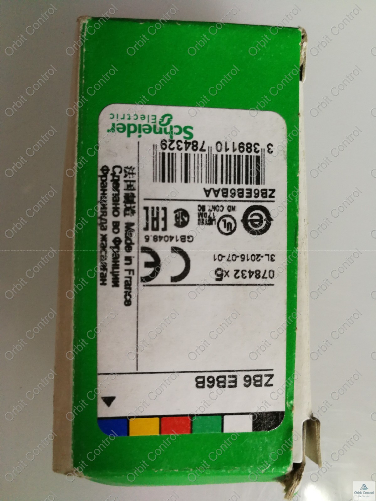 BOX - SCHNEIDER X 5 PCS ZB6 EB6B BLUE COLOR