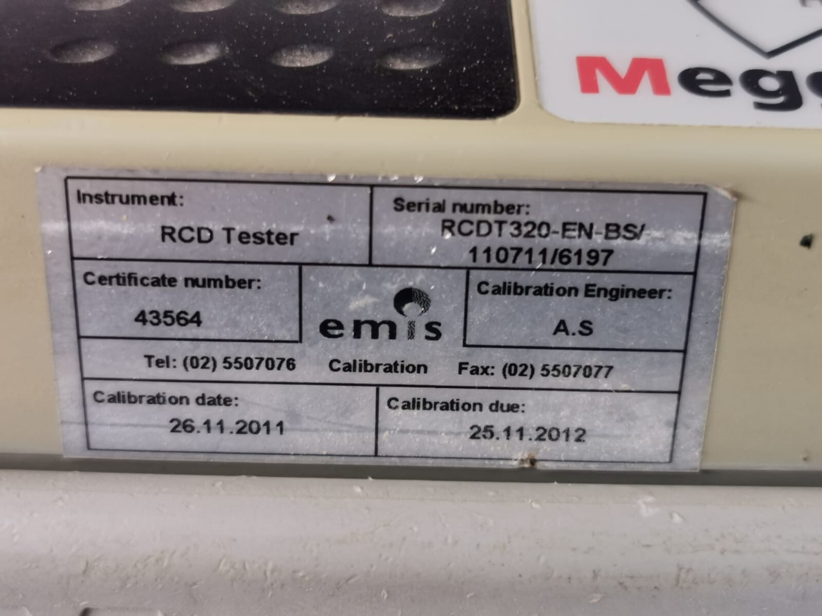 Megger RCDT320 Megger RCDT320 RCD Tester 9