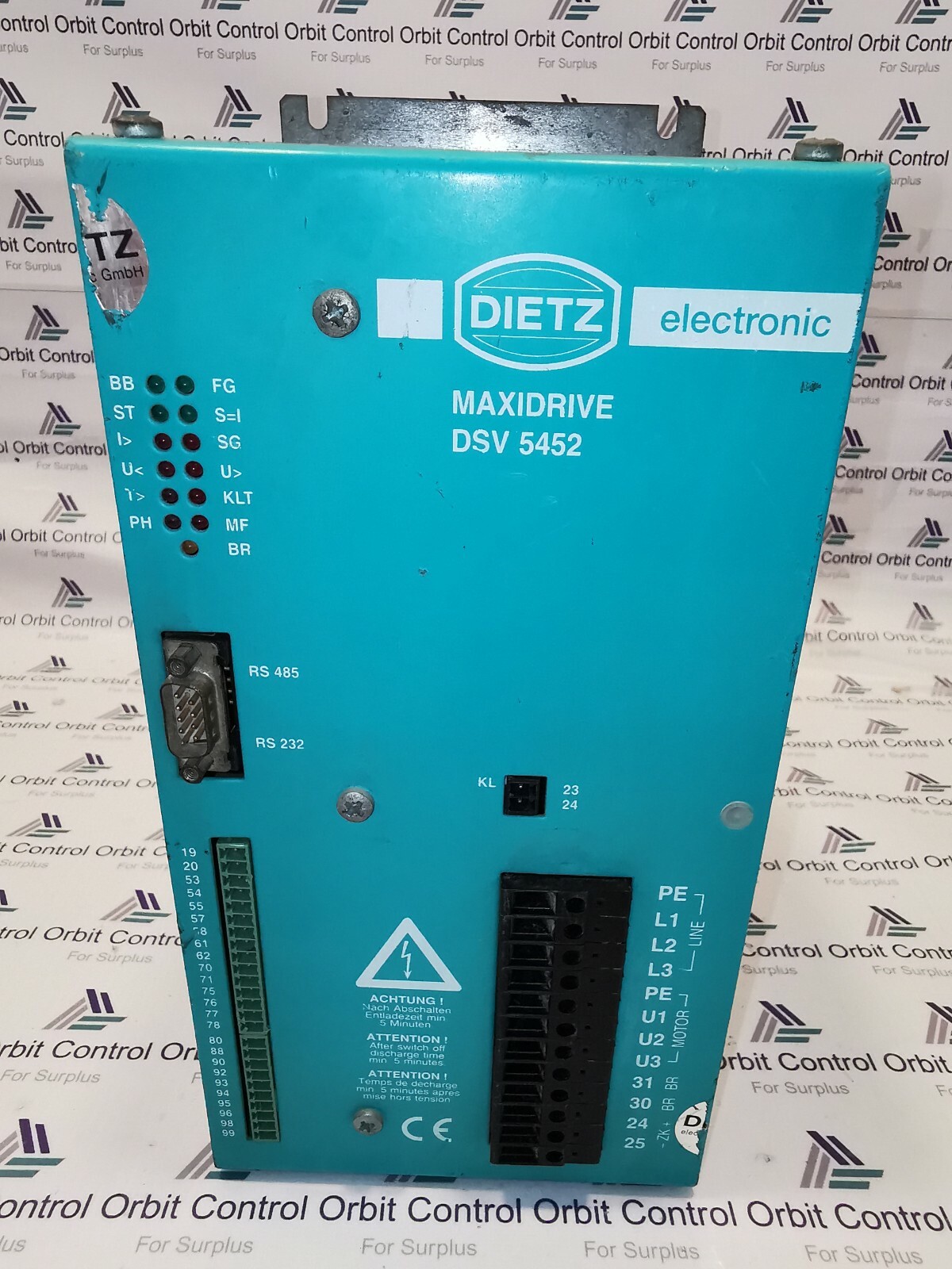 DIETZ DSV 5452-10/415 DIETZ ELECTRONIC MAXIDRIVE DSV 5452-10/415 /D-72639 2