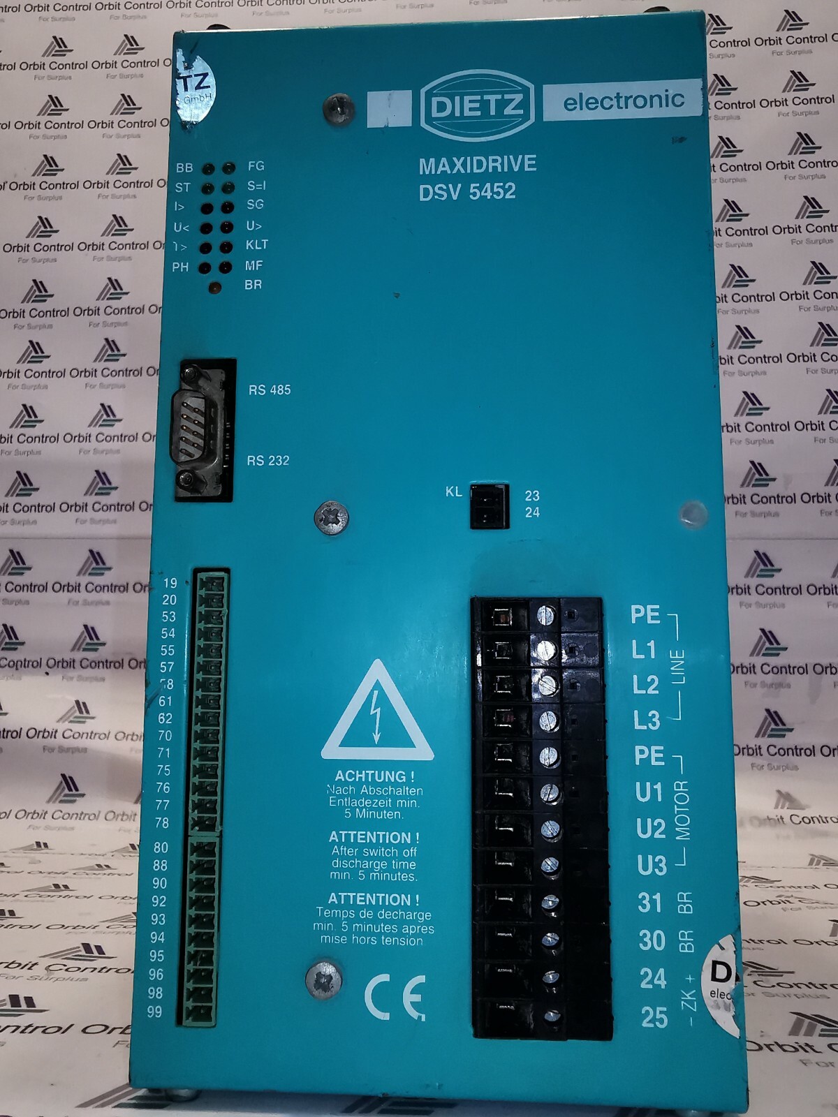 DIETZ DSV 5452-10/415 DIETZ ELECTRONIC MAXIDRIVE DSV 5452-10/415 /D-72639 3