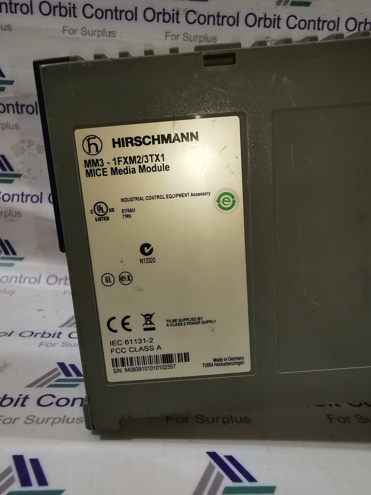 Hirschmann MM3-1FXM2/3TX1 HIRSCHMANN MICE MEDIA MODULE, MM3-1FXM2/3TX1 3