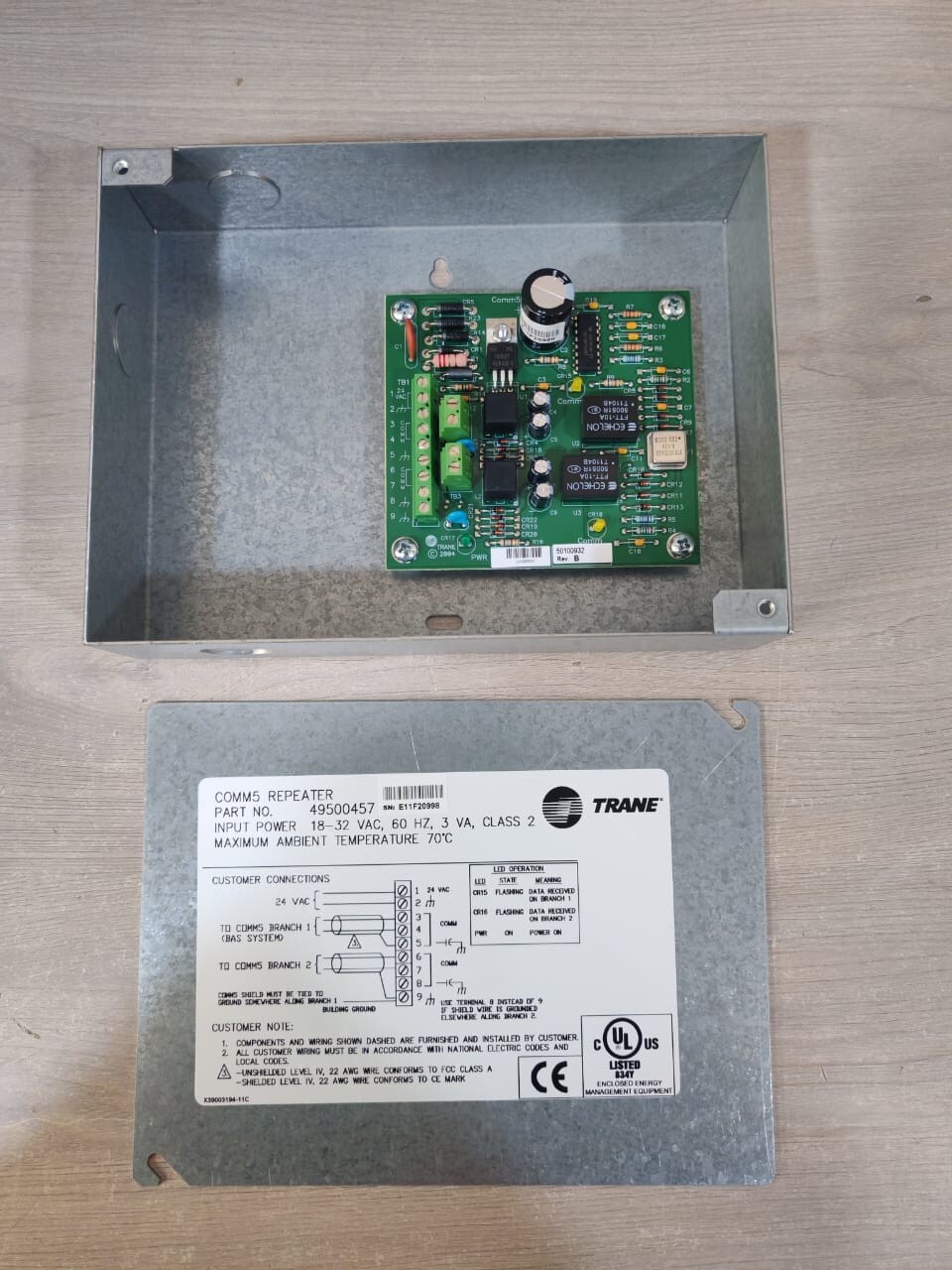 Trane 49500457 Trane 49500457 Standard Control Circuit Board Rev. L - with Steel Enclosure 3