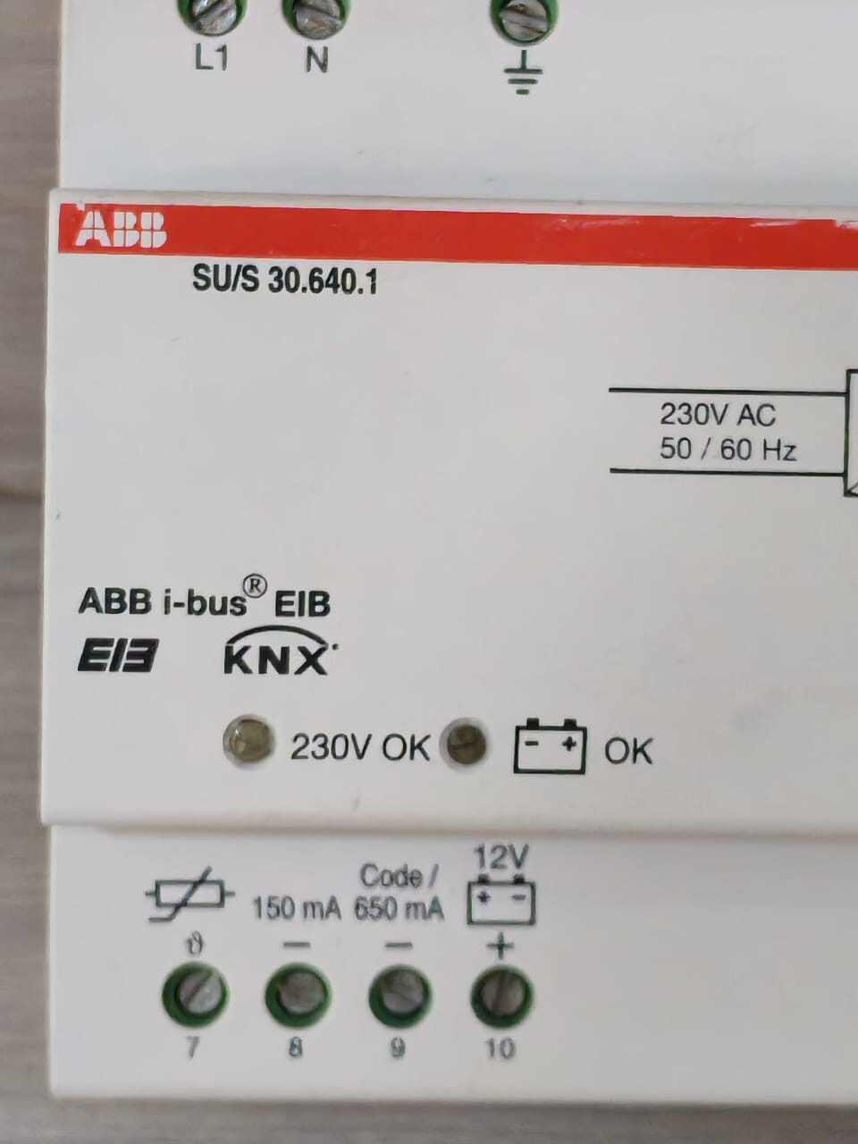 ABB GH Q631 0049 R011 ABB i-bus KNX SU/S 30.640.1 UNINTERRUPTIBLE EIB POWER SUPPLY GH Q631 0049 R011 4