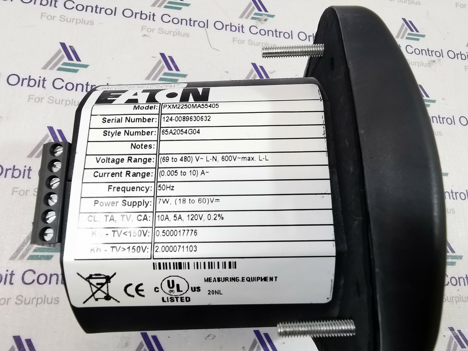 Eaton PXM2250MA55405 Eaton PXM2250MA55405 PXM2250 Meter/Display 50Hz 5A 24-48V DC 6