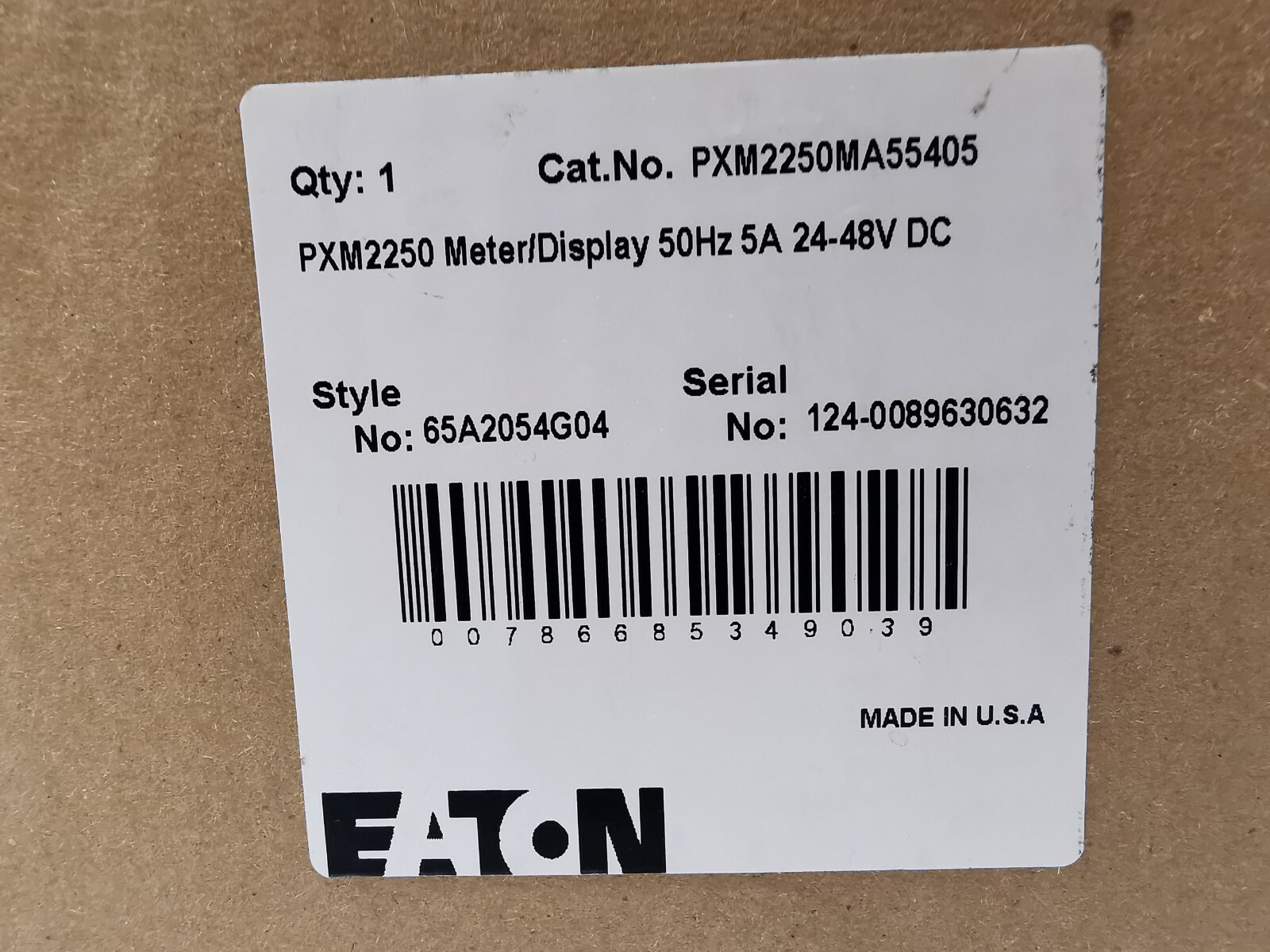 Eaton PXM2250MA55405 Eaton PXM2250MA55405 PXM2250 Meter/Display 50Hz 5A 24-48V DC 10