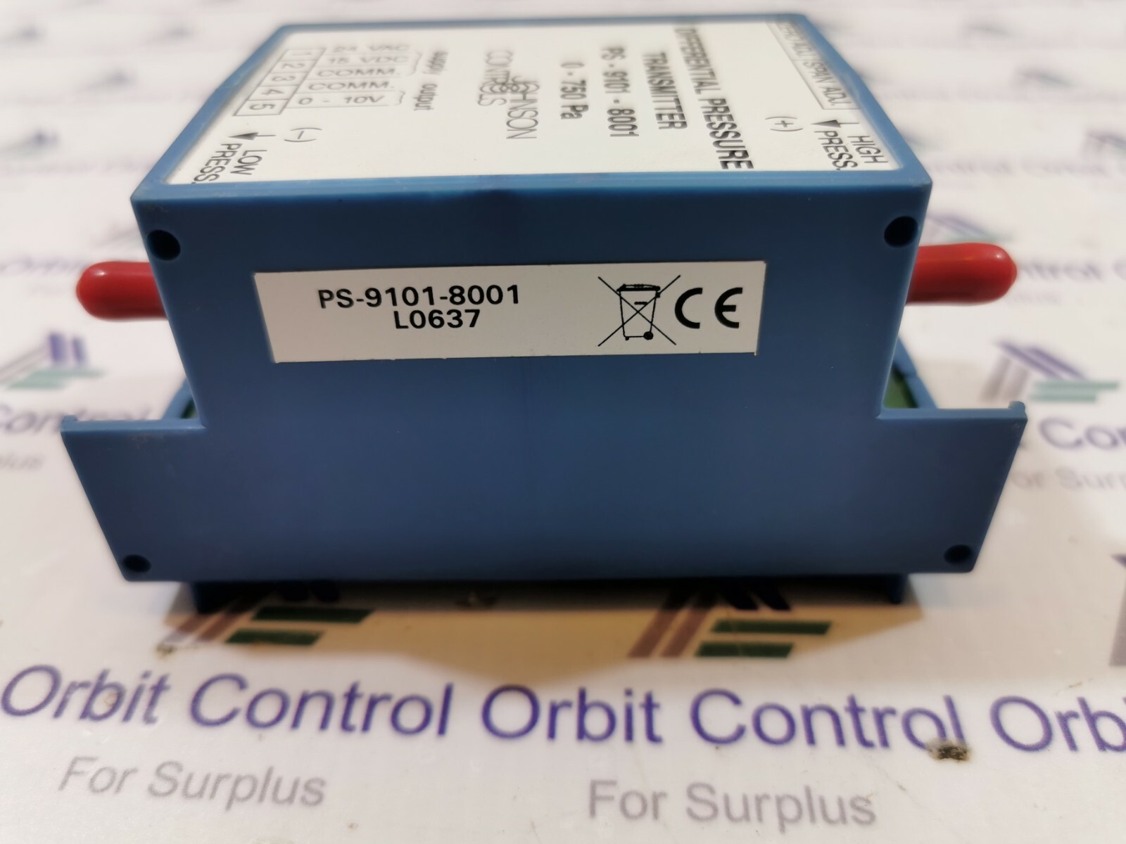 Johnson Controls PS-9101-8001 JOHNSON CONTROLS PS-9101-8001 DIFFERENTIAL PRESSURE TRANSMITTER / L0637 4