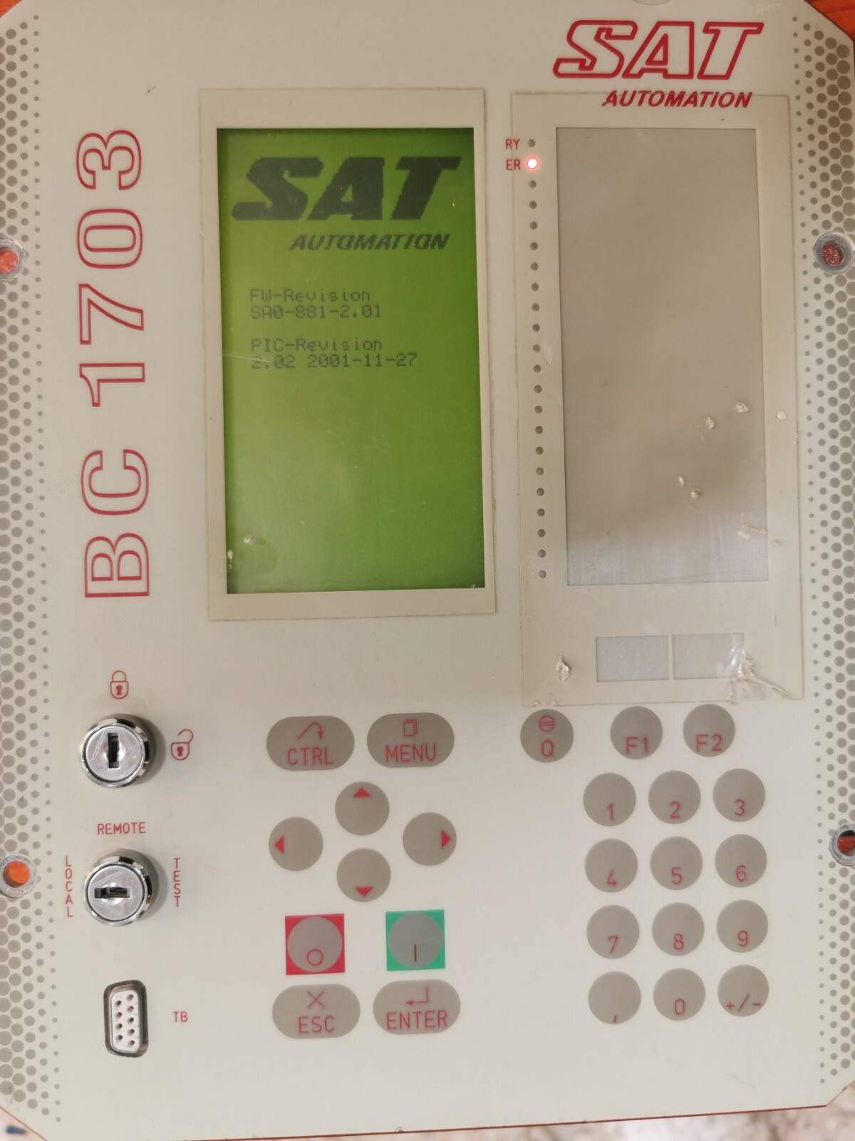 SAT BC 1703 SAT Automation BC 1703 Panel CM-0881 3