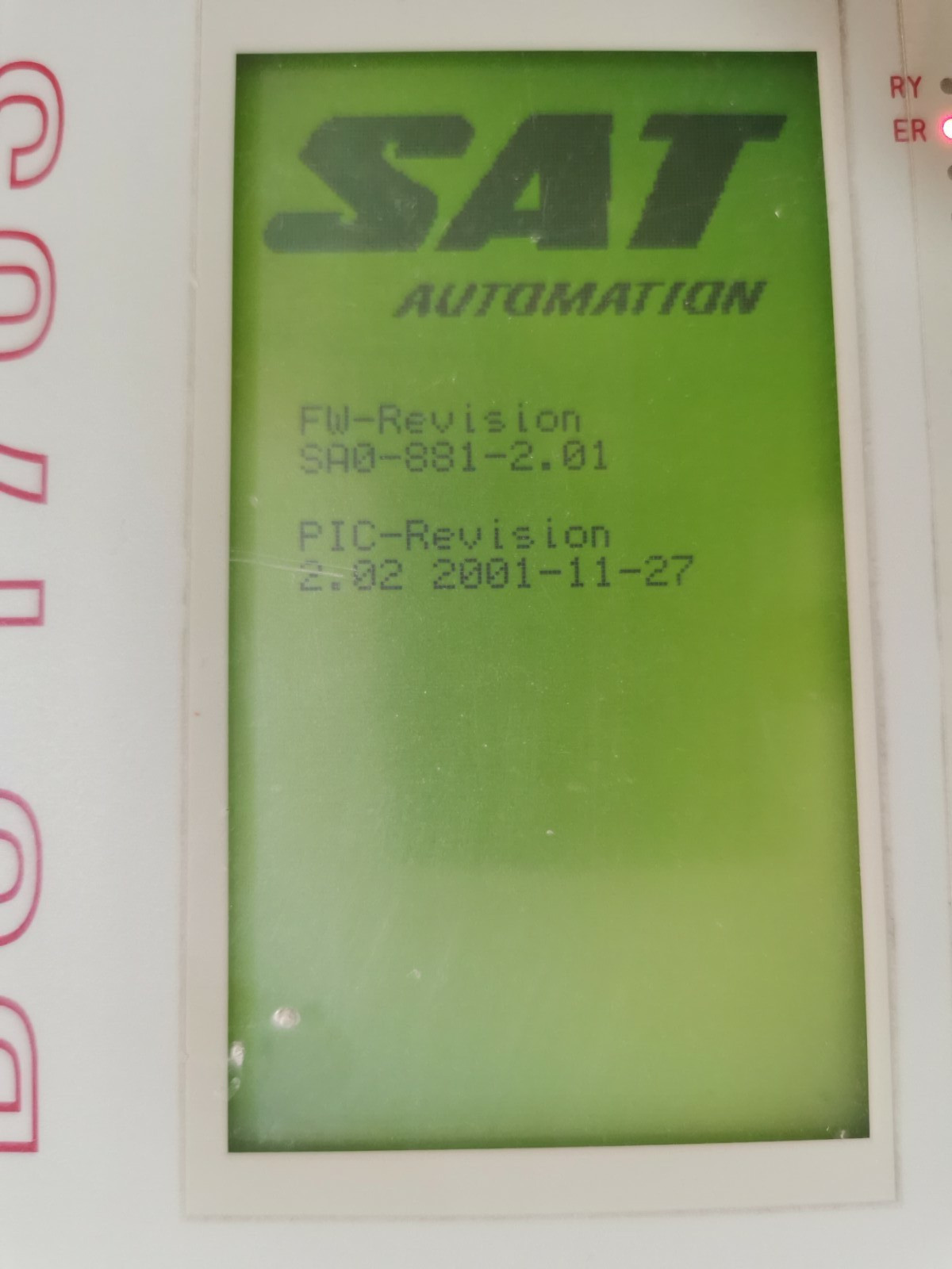 SAT BC 1703 SAT Automation BC 1703 Panel CM-0881 4