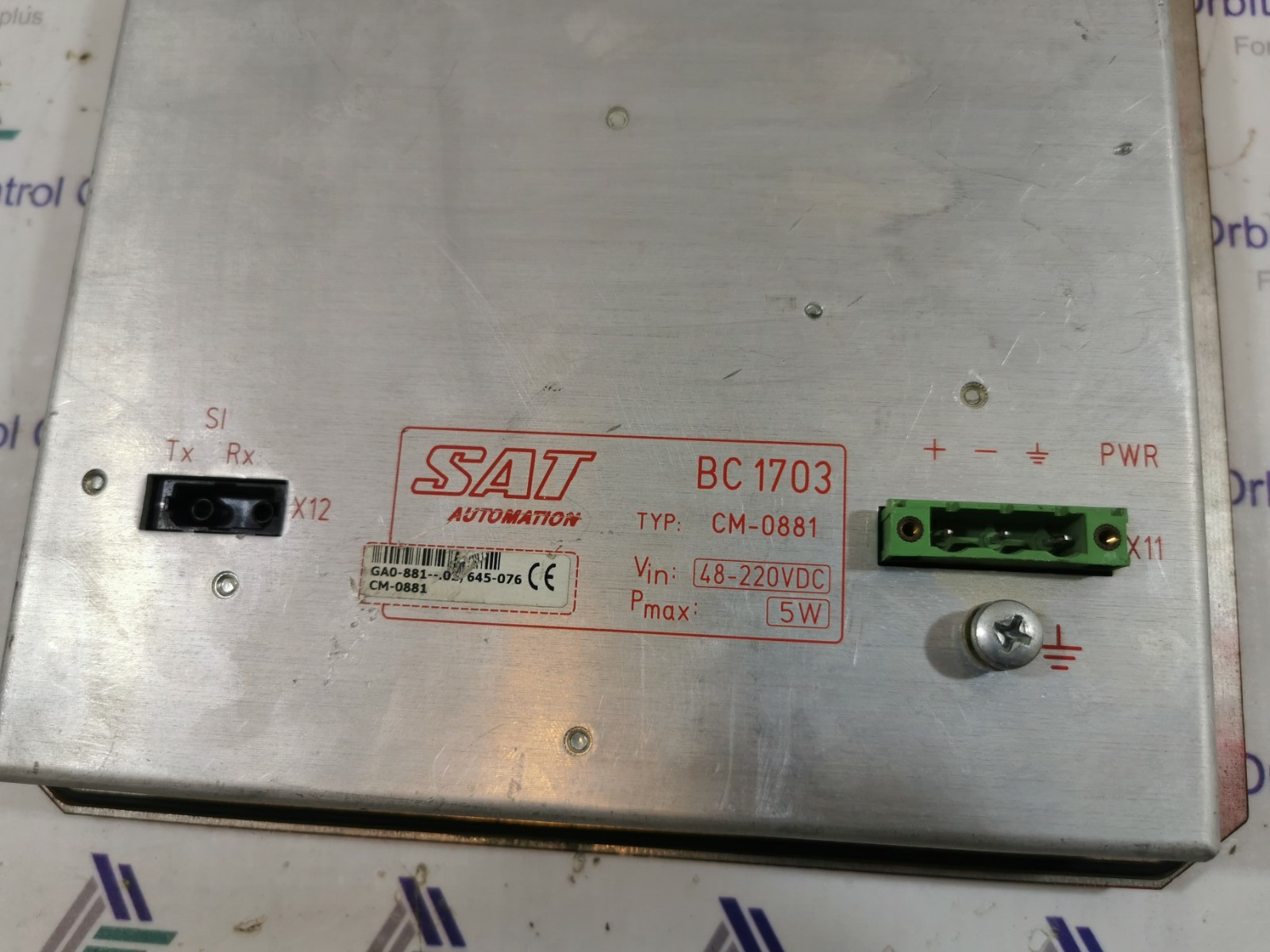 SAT BC 1703 SAT Automation BC 1703 Panel CM-0881 7