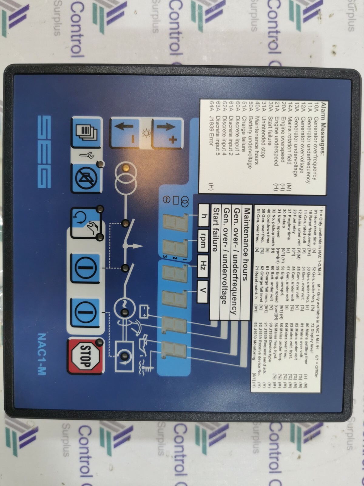 SEG NAC1-M-L SEG NAC1-M- L / REV: 8440-1783 A POWER PROTECTION 4