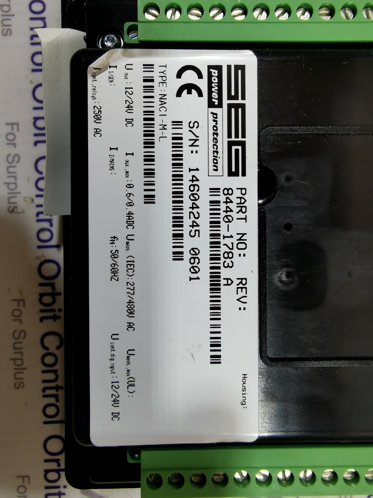 SEG NAC1-M-L SEG NAC1-M- L / REV: 8440-1783 A POWER PROTECTION 6