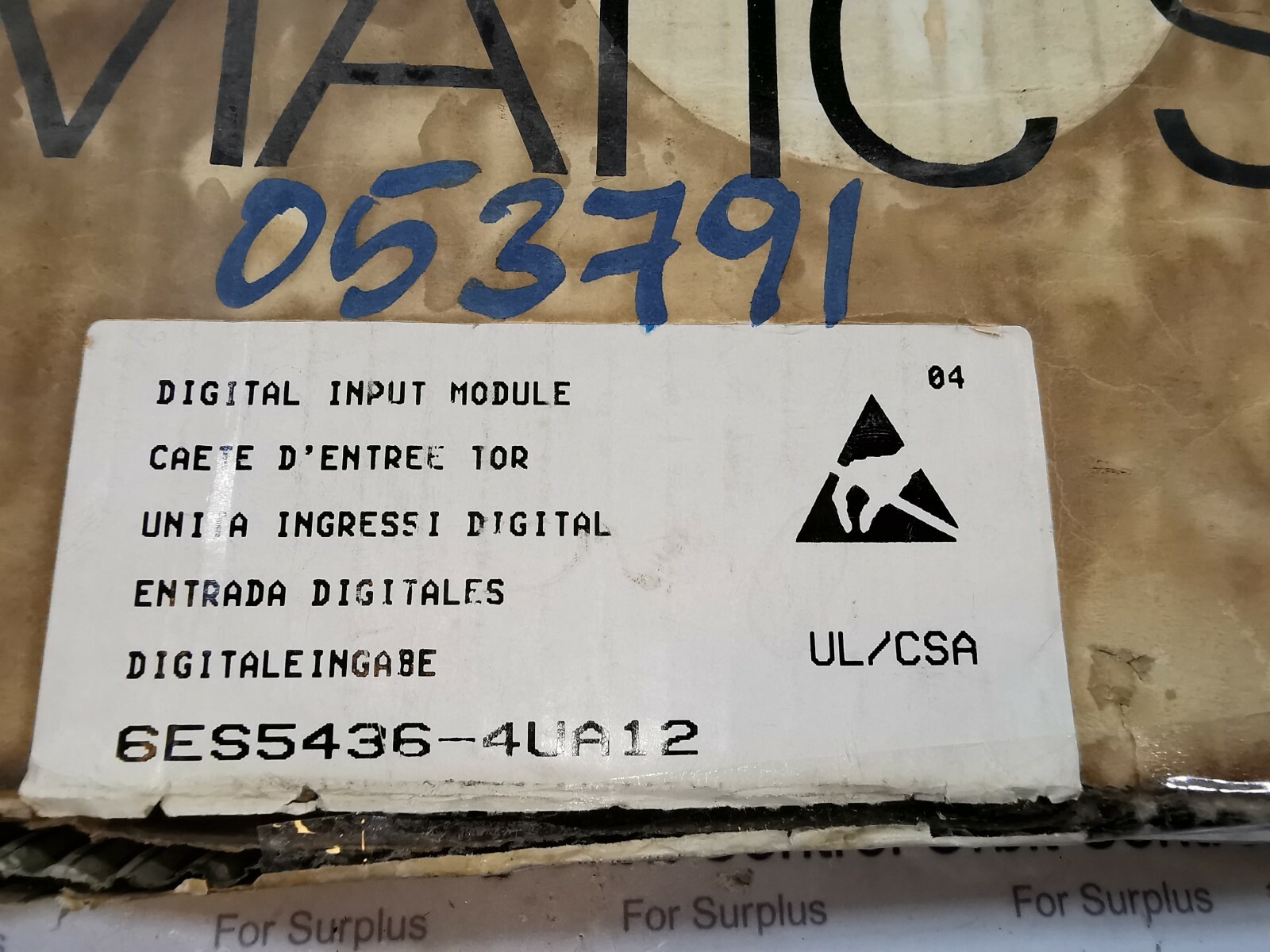 Siemens 6ES5436-4UA12 SIEMENS SIMATIC 6ES5436-4UA12 DIGITAL INPUT MODULE 7
