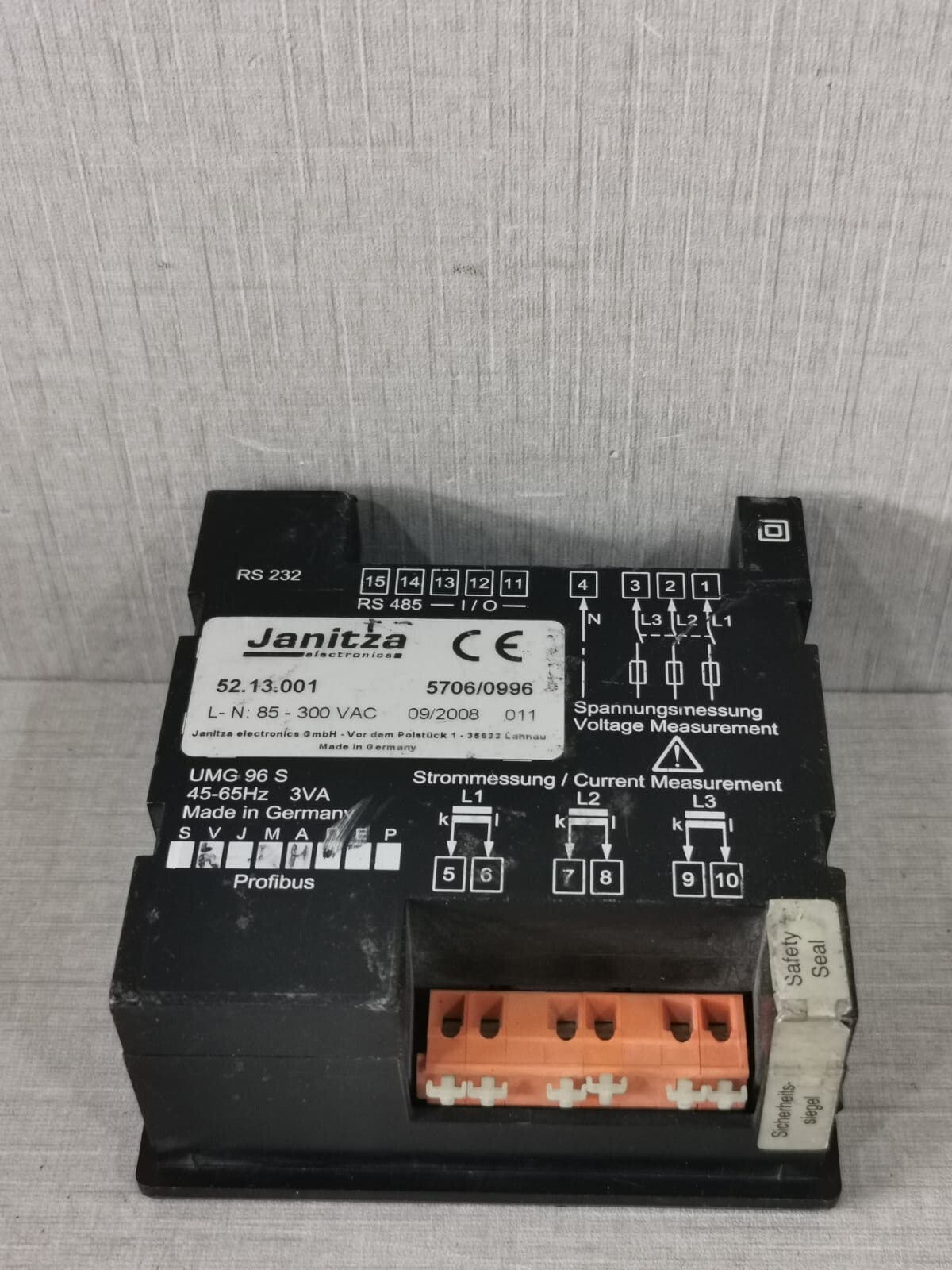 Janitza UMG 96S Janitza Electronic UMG 96S, 52.13.001 7
