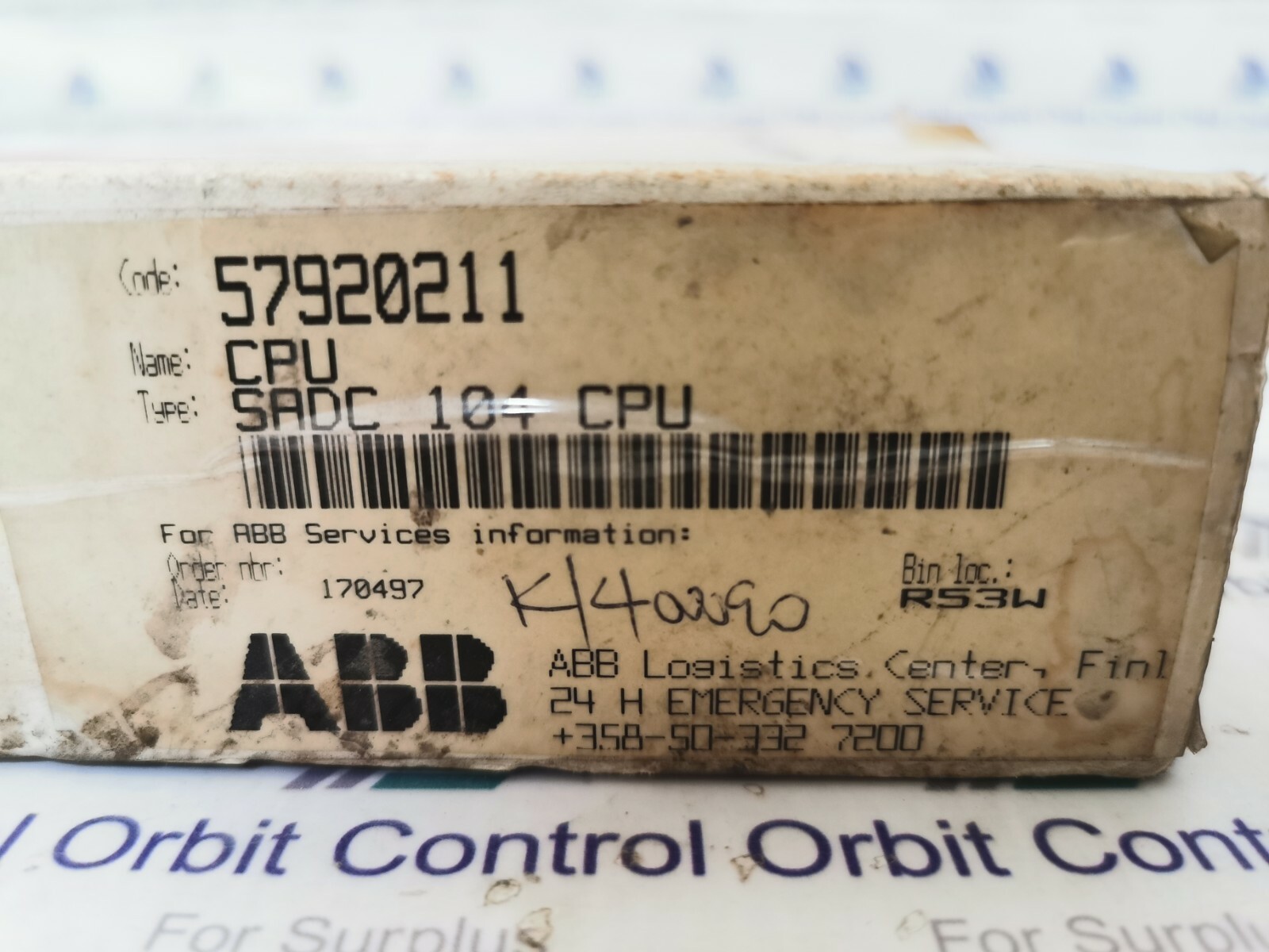 ABB SADC104CPU ABB SADC104CPU CODE:57920211 2