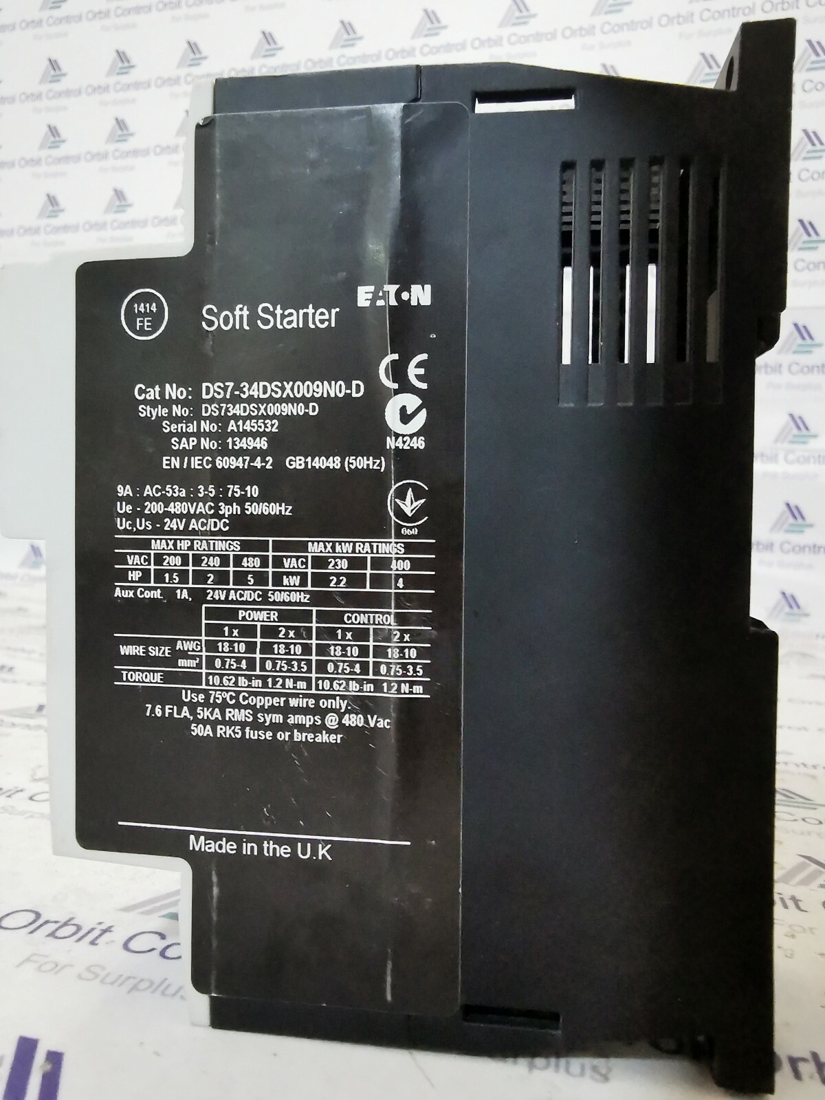 Eaton DS7-34DSX009N0D EATON SOFT STARTER DS7-34DSX009N0D 3
