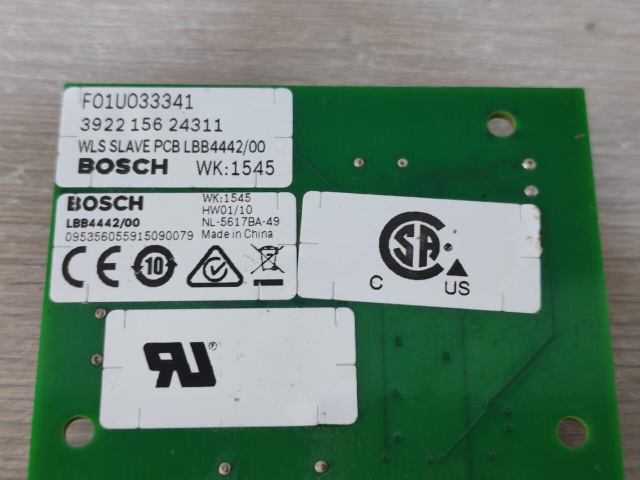 Bosch F01U033341 BOSCH F01U033341 WLS SLAVE PCB TYPE LBB 4442/00 5