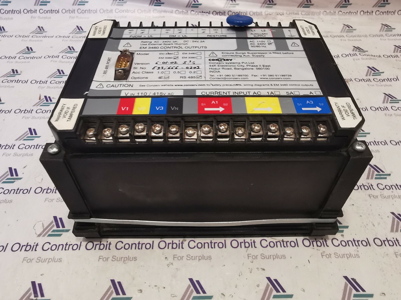 CONZERV EM3360 EM 3360 CONZERV POWER & ENERGY MONITOR 4