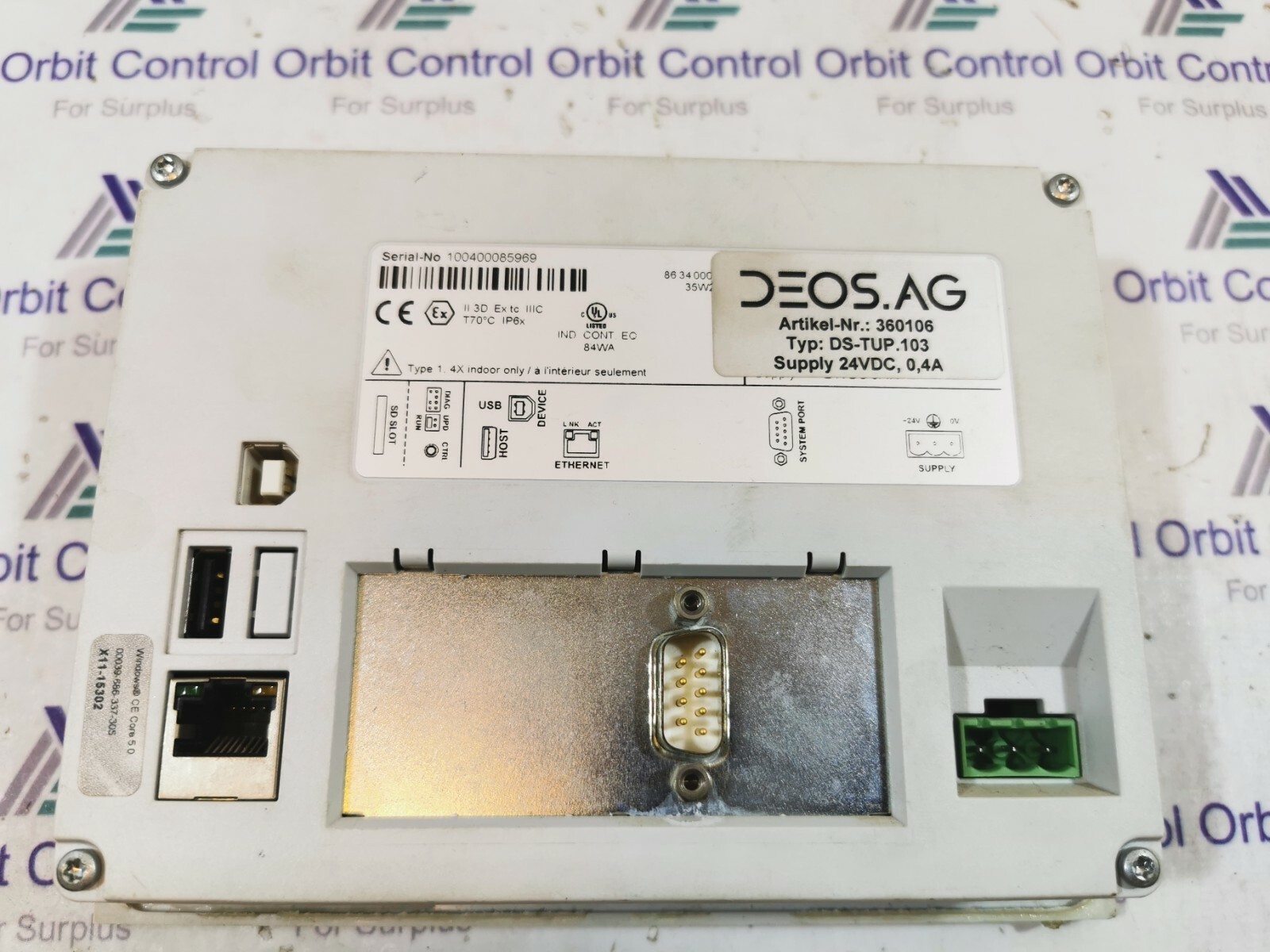 DEOS AG-360106 DEOS.AG 360106 Touch User Panel DS-TUP.103 2