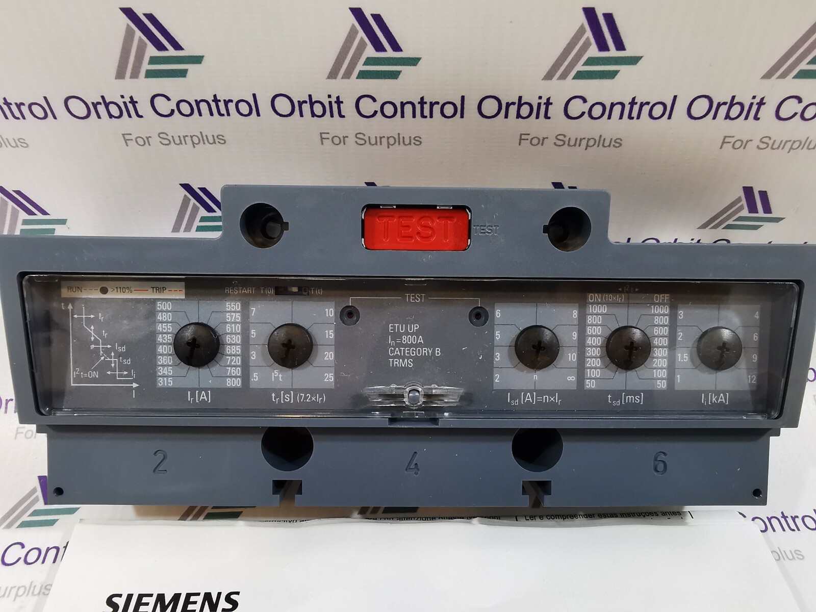 Siemens 3VT9480-6AD00 SIEMENS 3VT9480-6AD00 Electronic Trip Unit 4