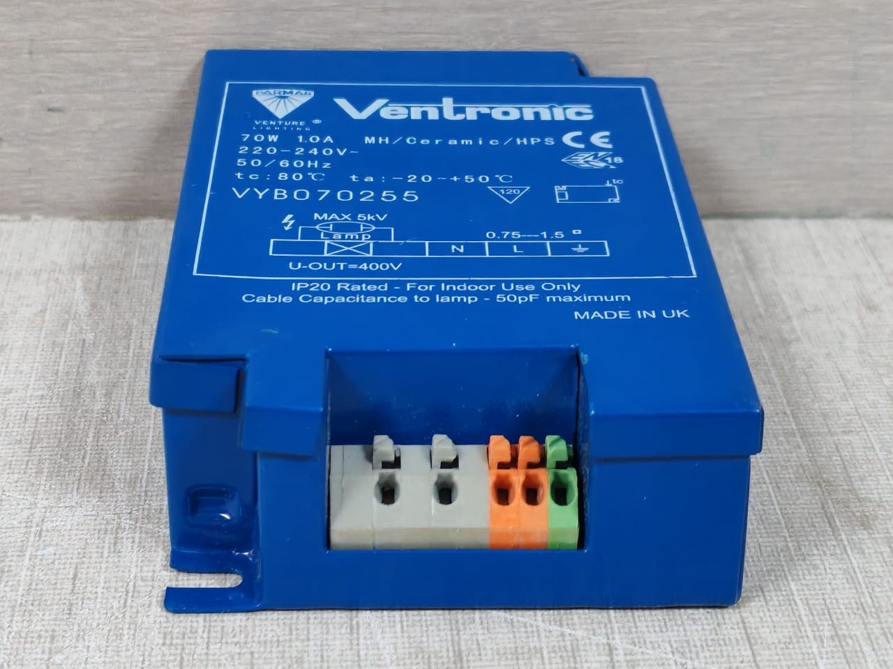 Venture VYBO70255 Venture Ventronic VYBO70255 70W 1.0A MH/CERAMIC / HPS 3