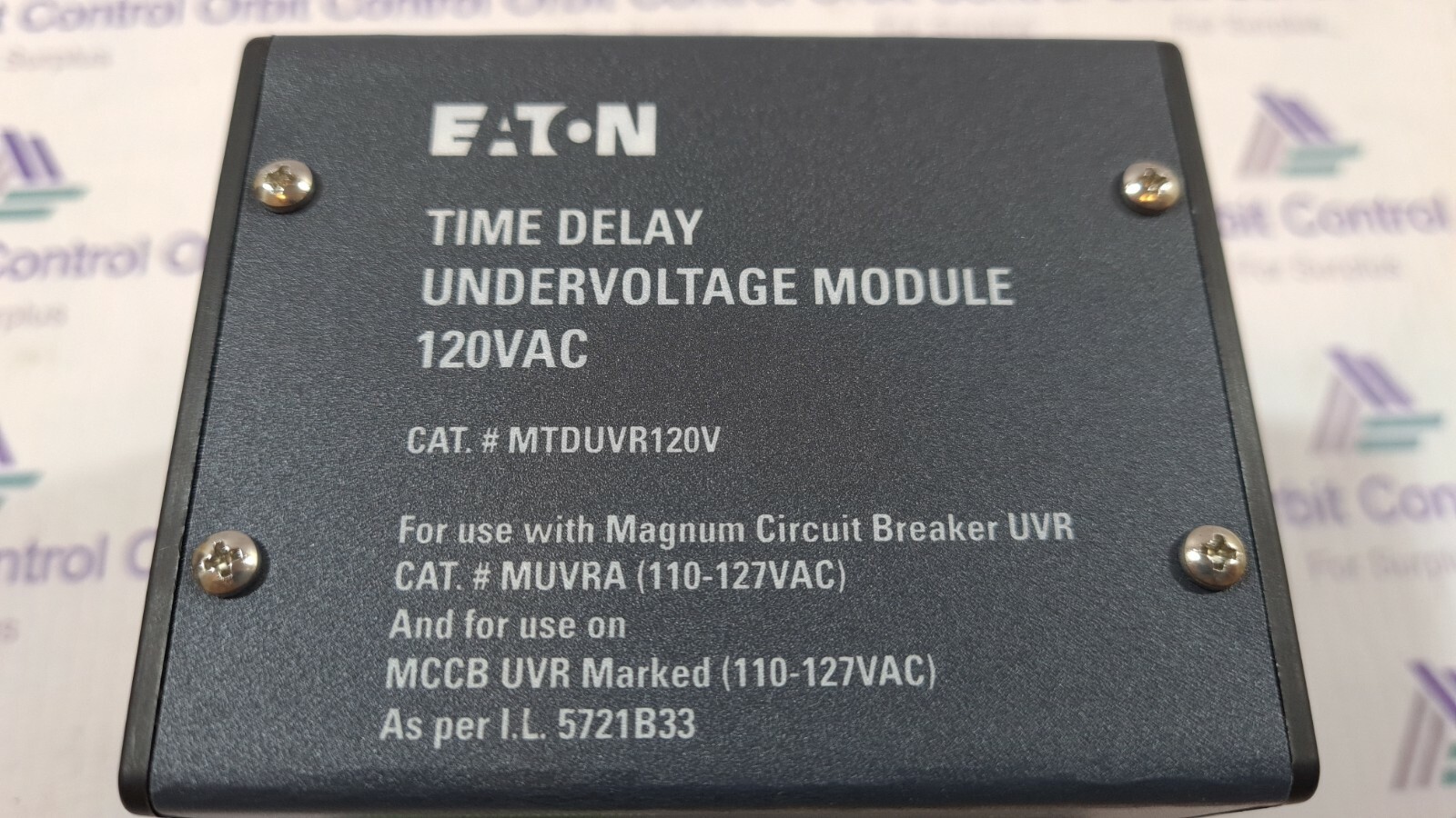 Eaton MTDUVR120V EATON CAT# MTDUVR120V Time Delay Undervoltage Module MCCB 70C1316G01 2