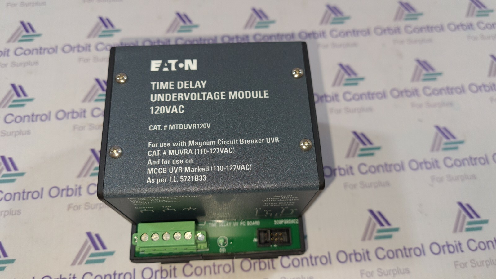 Eaton MTDUVR120V EATON CAT# MTDUVR120V Time Delay Undervoltage Module MCCB 70C1316G01 6