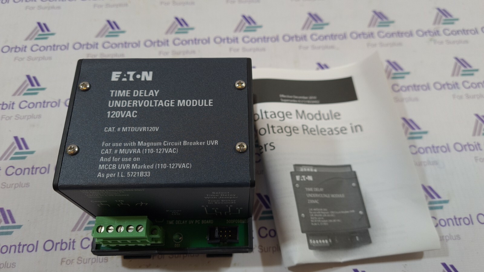 EATON CAT# MTDUVR120V Time Delay Undervoltage Module MCCB 70C1316G01