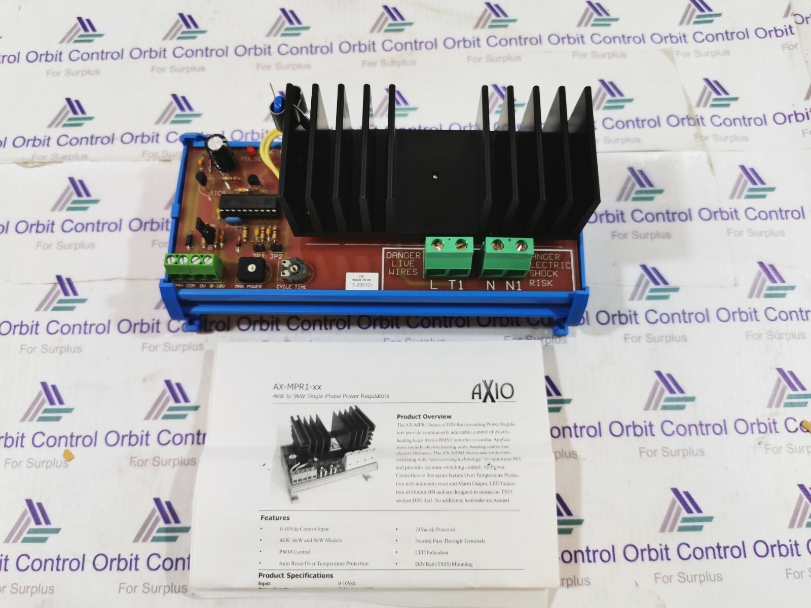 AXIO AX-MPR1-6 AXIO AX-MPR1-6 - Single Phase 6.0kW Power Regulator DIN 2