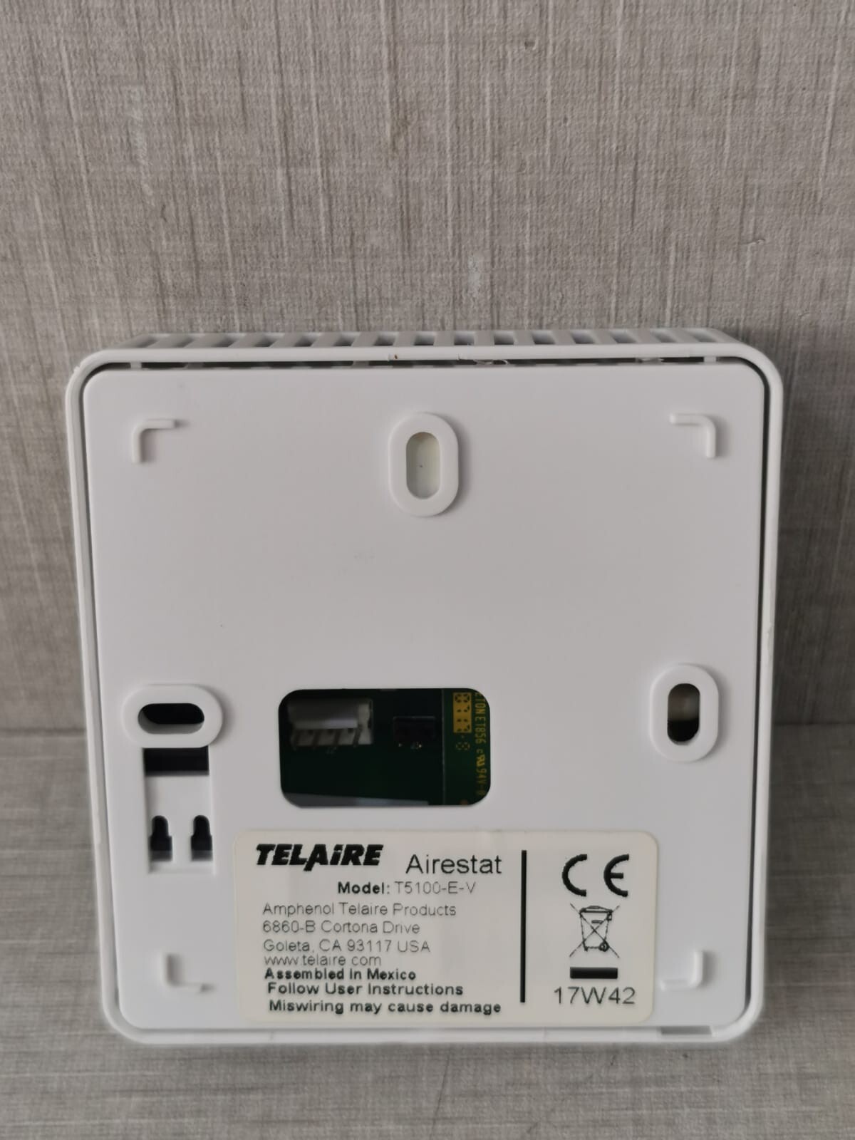 TELAIRE T5100-E-V TELAIRE AIRESTAT T5100-E-V CO2 VENTILATION CONTROLLER 4
