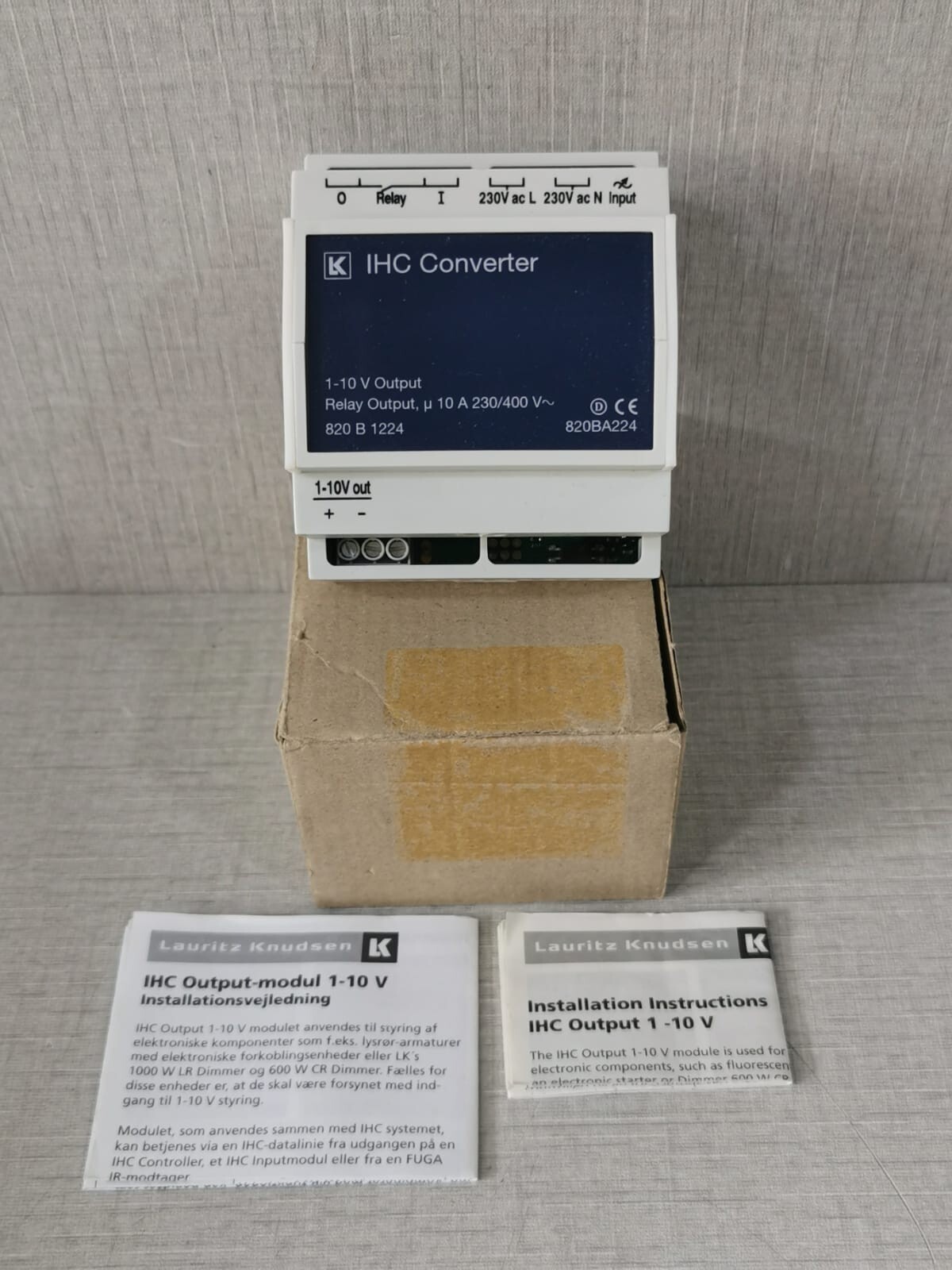 LK IHC CONVERTER OUTPUT 1-10 V MODULE 820B1224/820BA224- WITHOUT ORIGINAL BOX