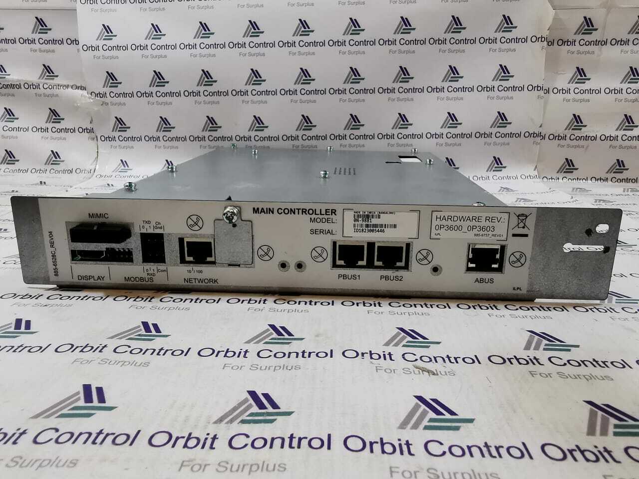 MAIN CONTROLLER 0N - 9881 HARDWARE REV: 0P3600_0P3603