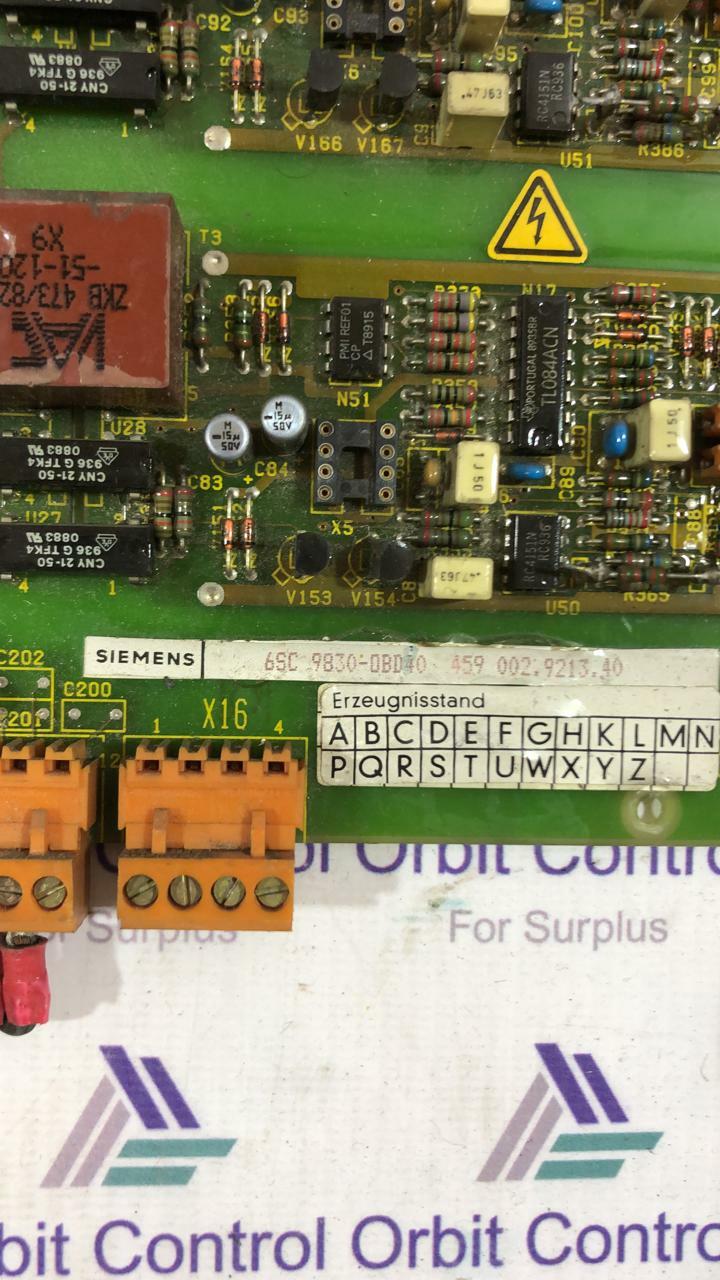 Siemens 6SC 9830-OBD40 SIEMENS 6SC 9830-OBD40 CIRCUIT BOARD 2