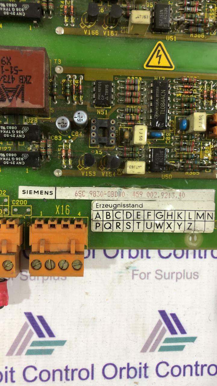 Siemens 6SC 9830-OBD40 SIEMENS 6SC 9830-OBD40 CIRCUIT BOARD 6