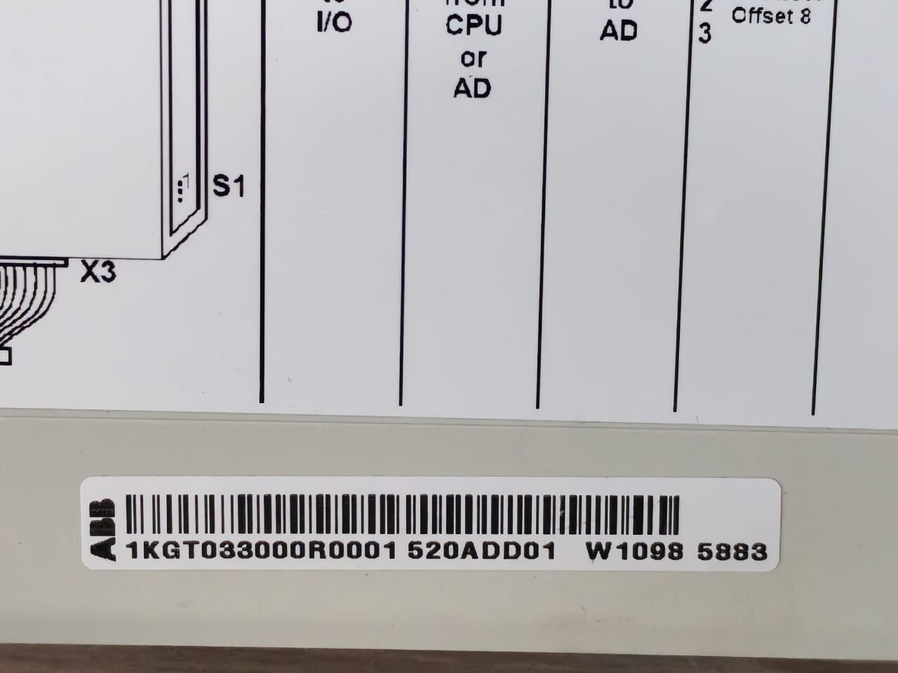 ABB 1KGT033000R0001 520ADD01 ABB 1KGT033000R0001 5