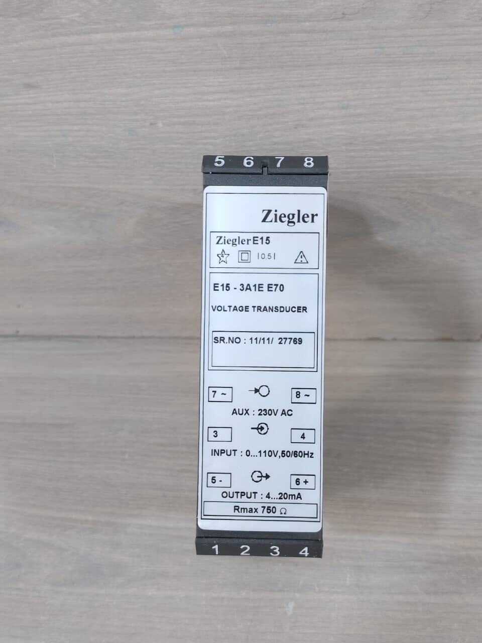 ZIEGLER E15-3A1E E70 ZIEGLER E15-3A1E E70 VOLTAGE TRANSDUCER 2