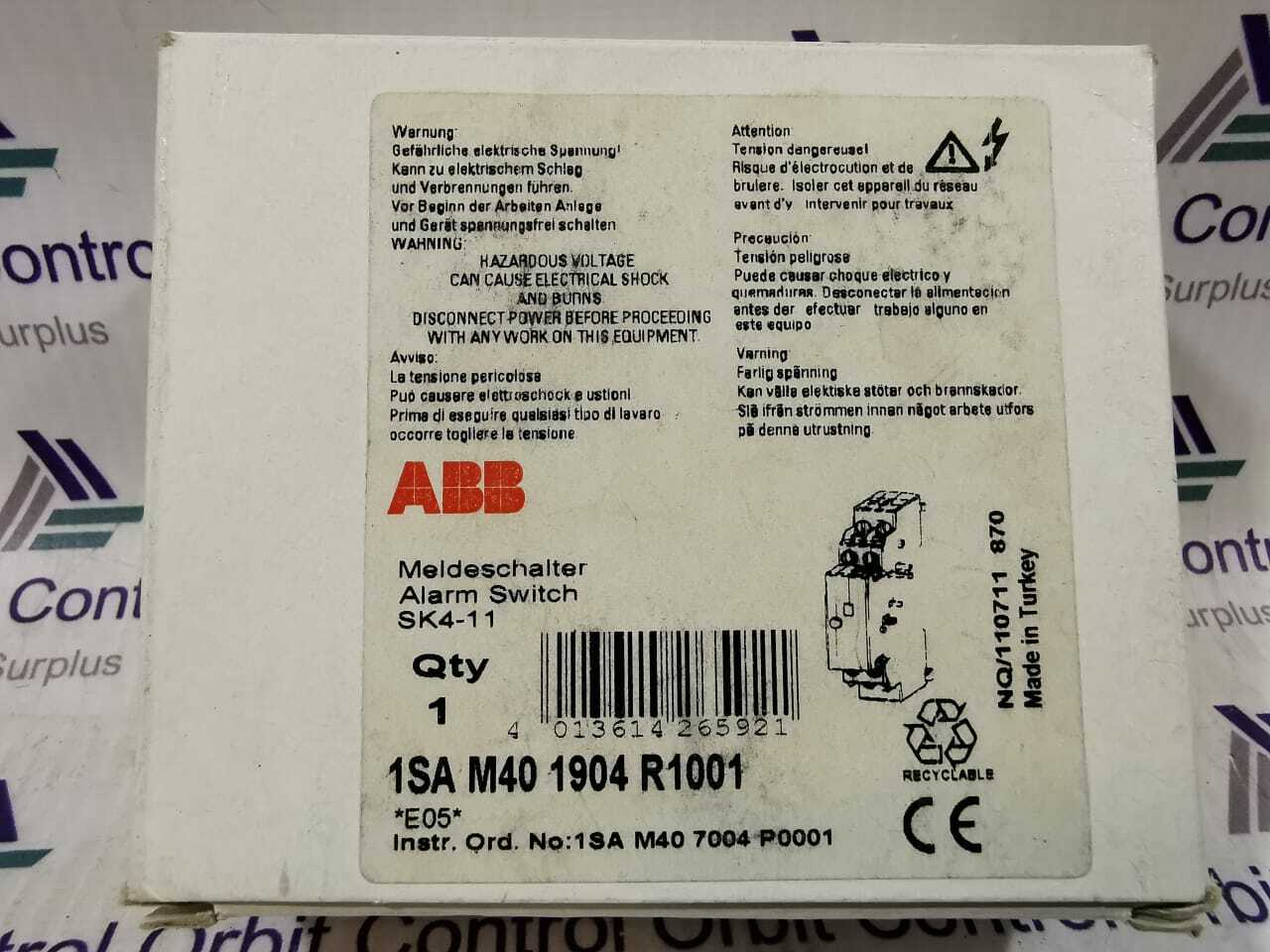 ABB 1SA M40 1904 R1001 ALARM SWITCH