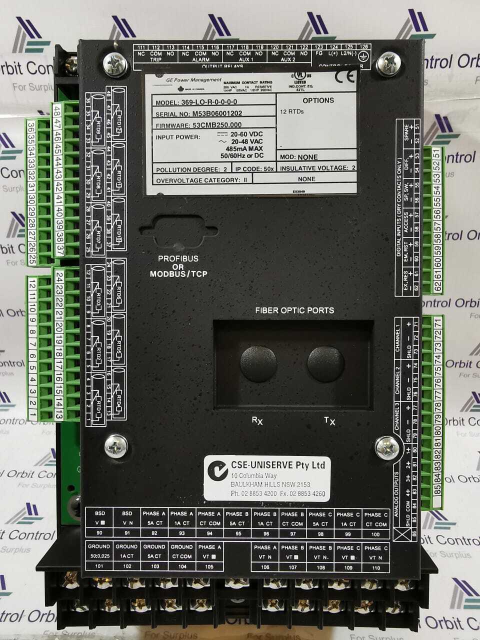 GE GE-369 GENERAL ELECTRIC GE 369-LO-R-0-0-0-0 PROTECTION RELAY 4
