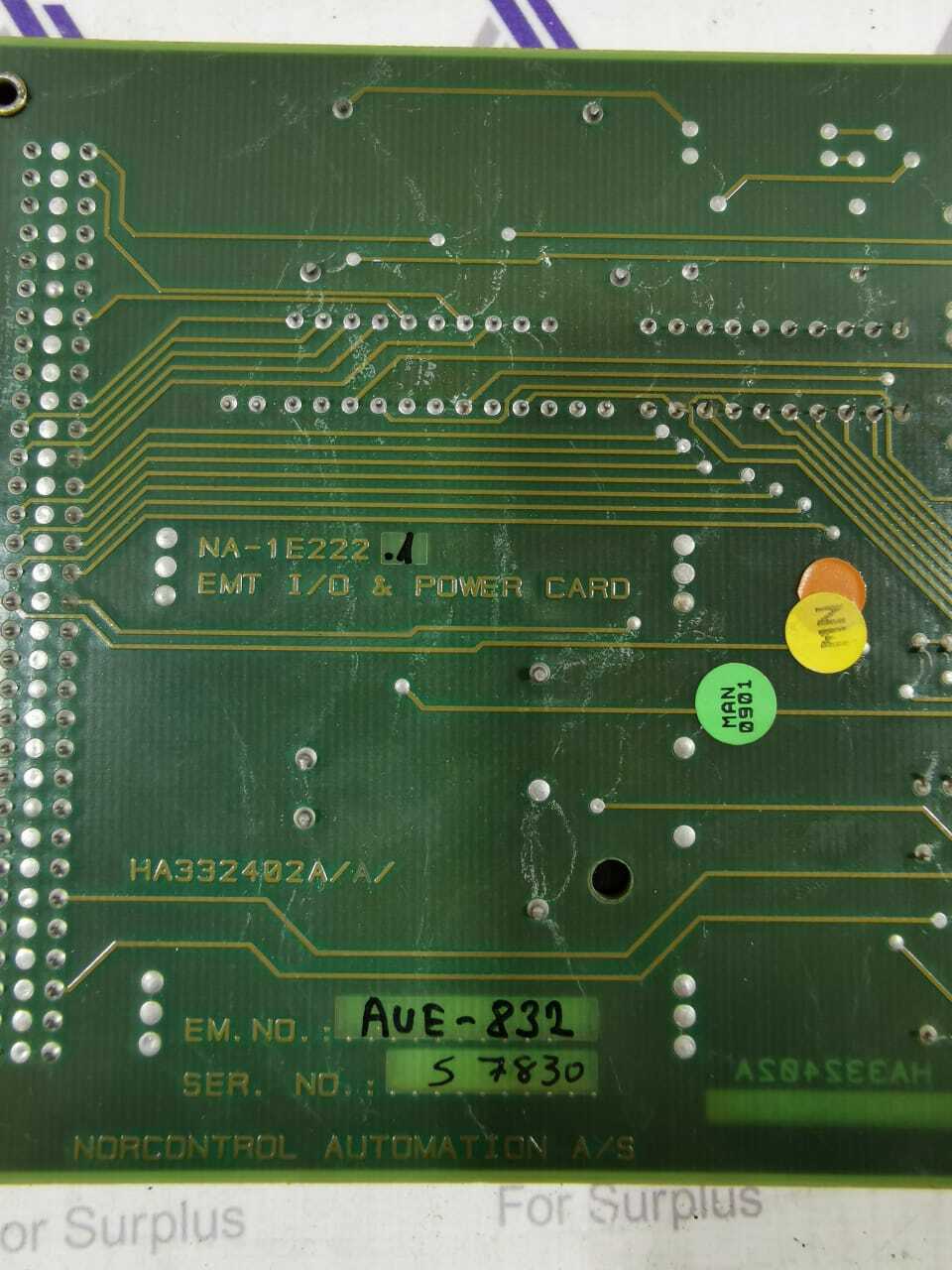 Kongsberg HA332402A NORCONTROL NA-1E222 EMT I/D & POWER CARD HA332402A 4