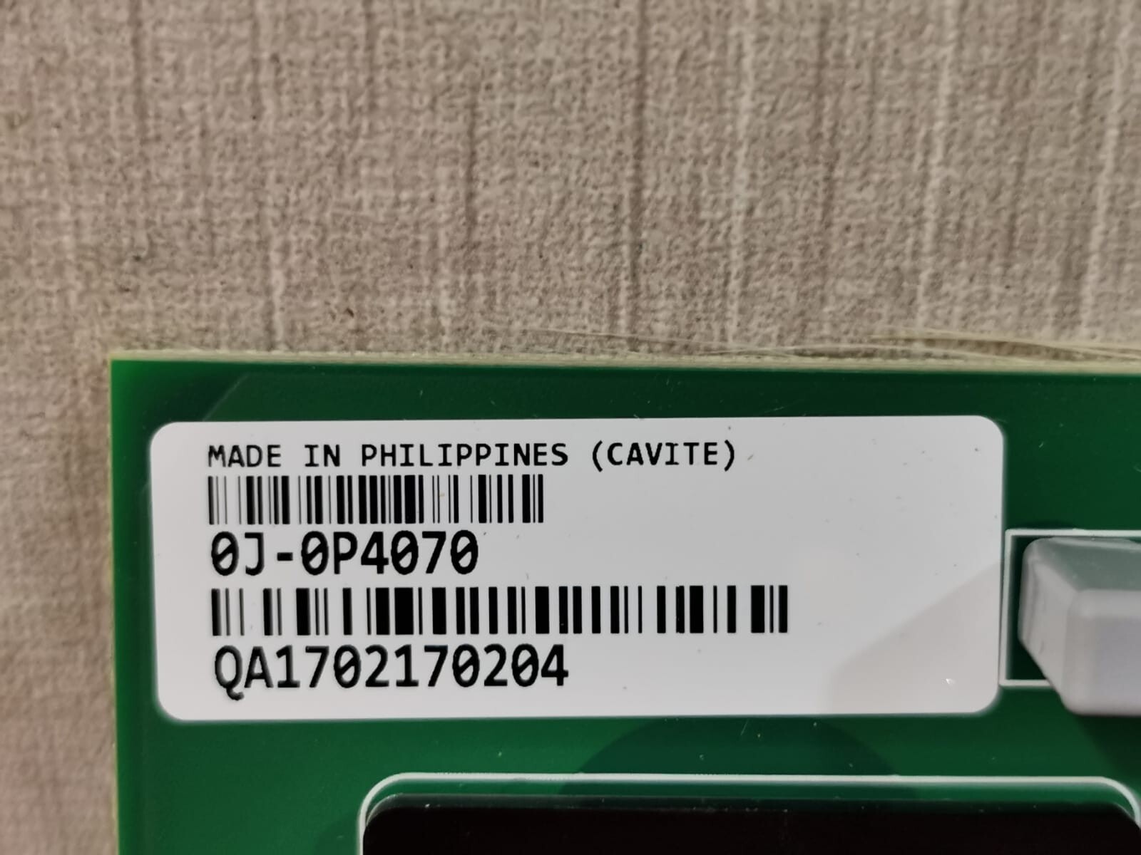 ASSY 0J-0P4070 ASSY PM BACKPLANE TH 0J-0P4070 SERIAL# QA1702170204 3