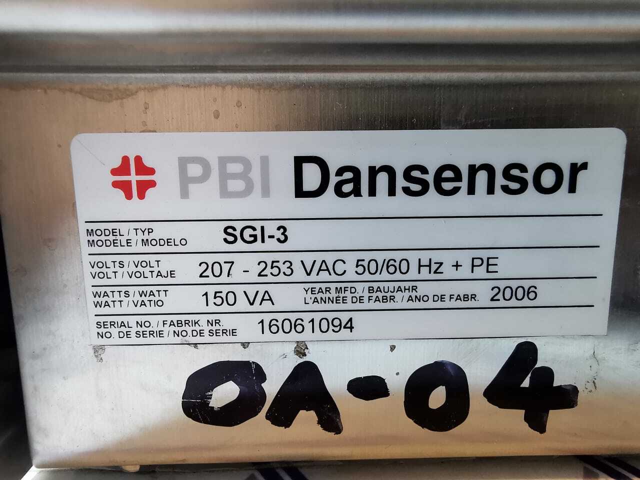 PBI Dansensor SGI-3 PBI Dansensor SGI-3 Oxygen Indicator 8